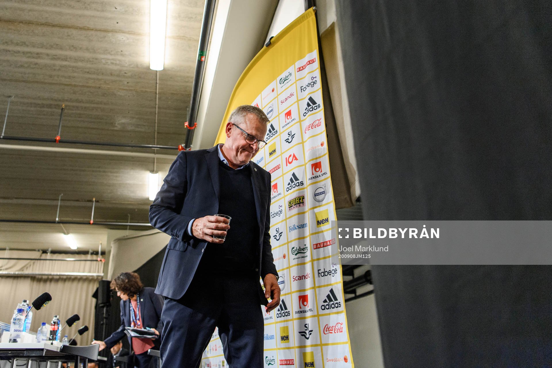 Head coach Janne Andersson of Sweden at a press conference