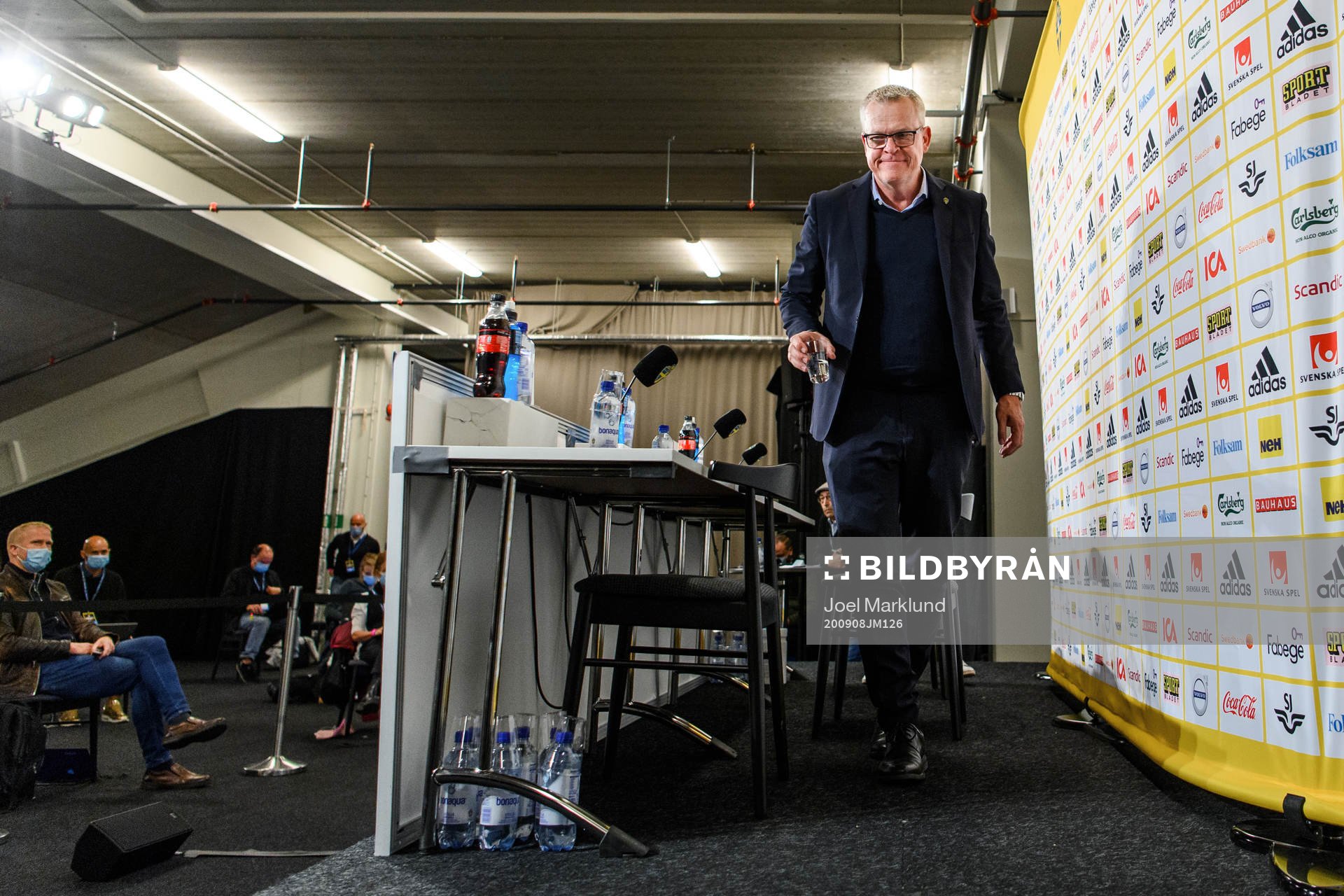 Head coach Janne Andersson of Sweden at a press conference
