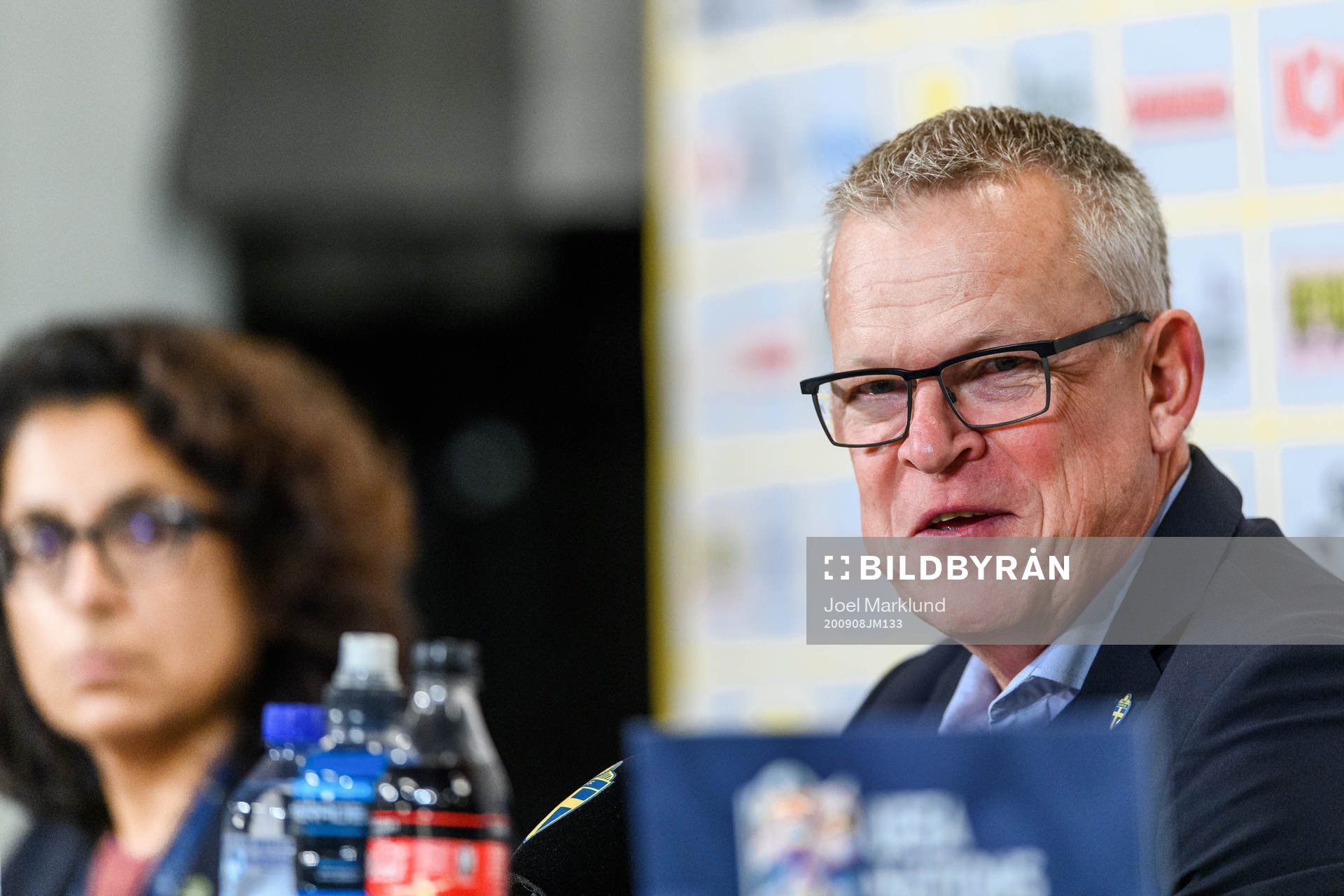 Head coach Janne Andersson of Sweden at a press conference