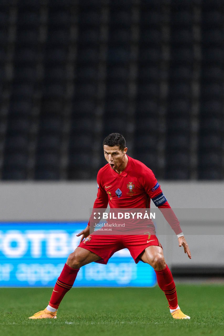 Cristiano Ronaldo of Portugal celebrates the 0-1 goal