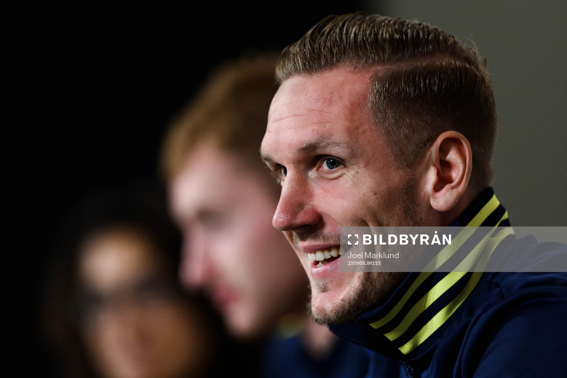 Goalkeeper Robin Olsen of Sweden at a press conference