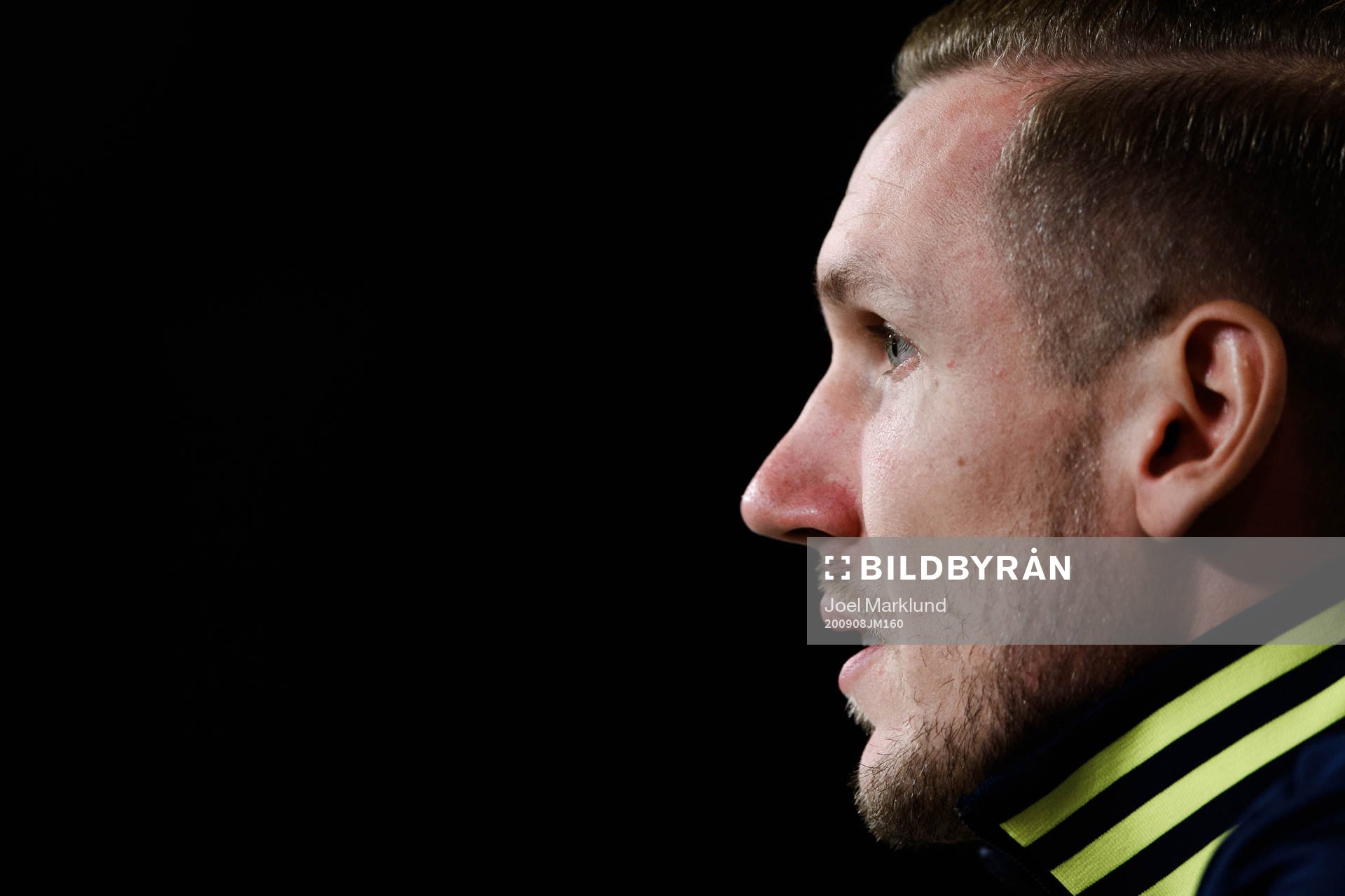 Goalkeeper Robin Olsen of Sweden at a press conference