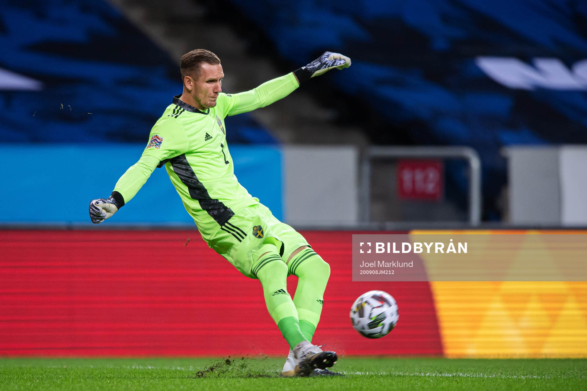 Goalkeeper Robin Olsen of Sweden