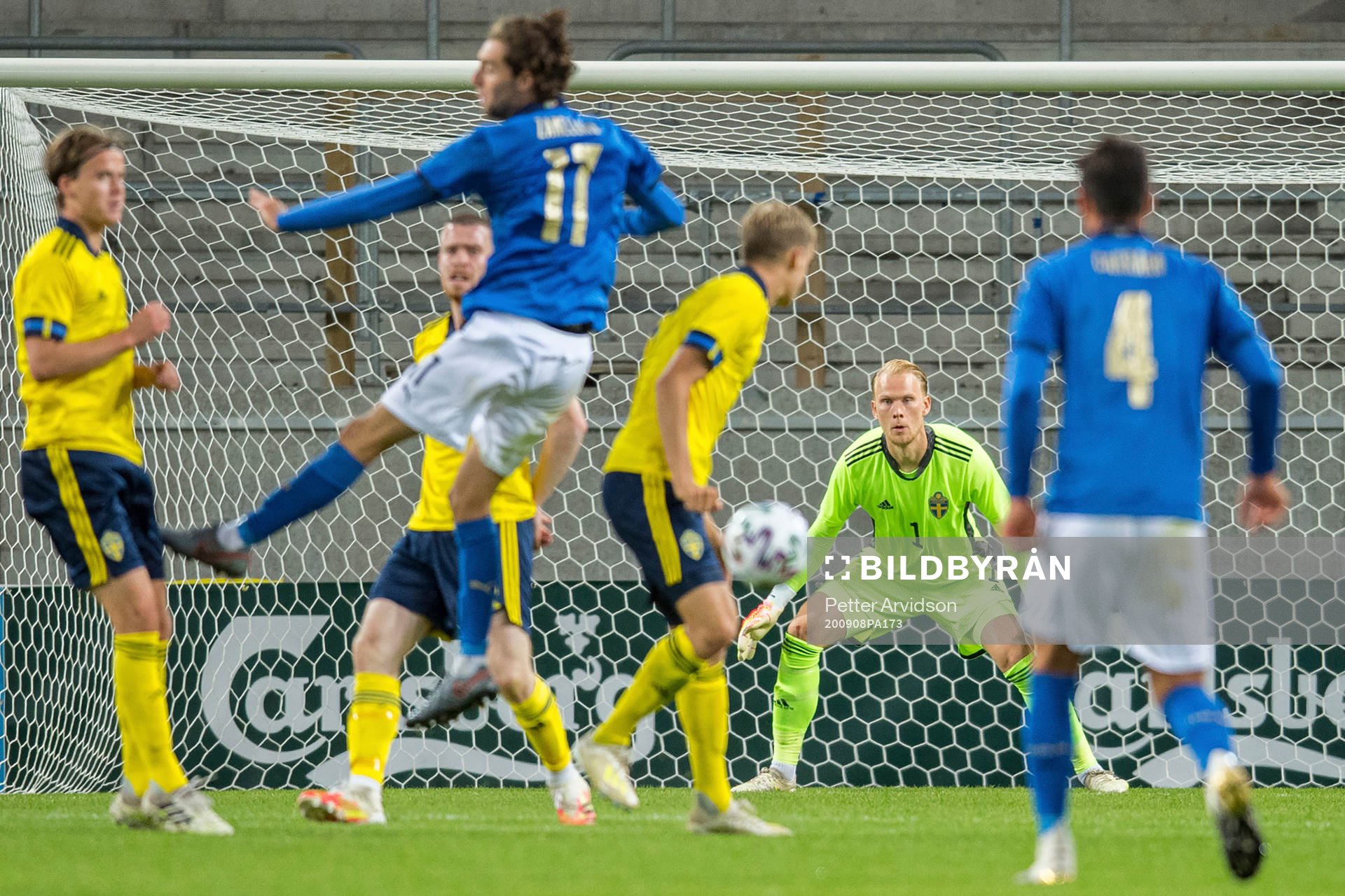 Goalkeeper Pontus Dahlberg of Sweden