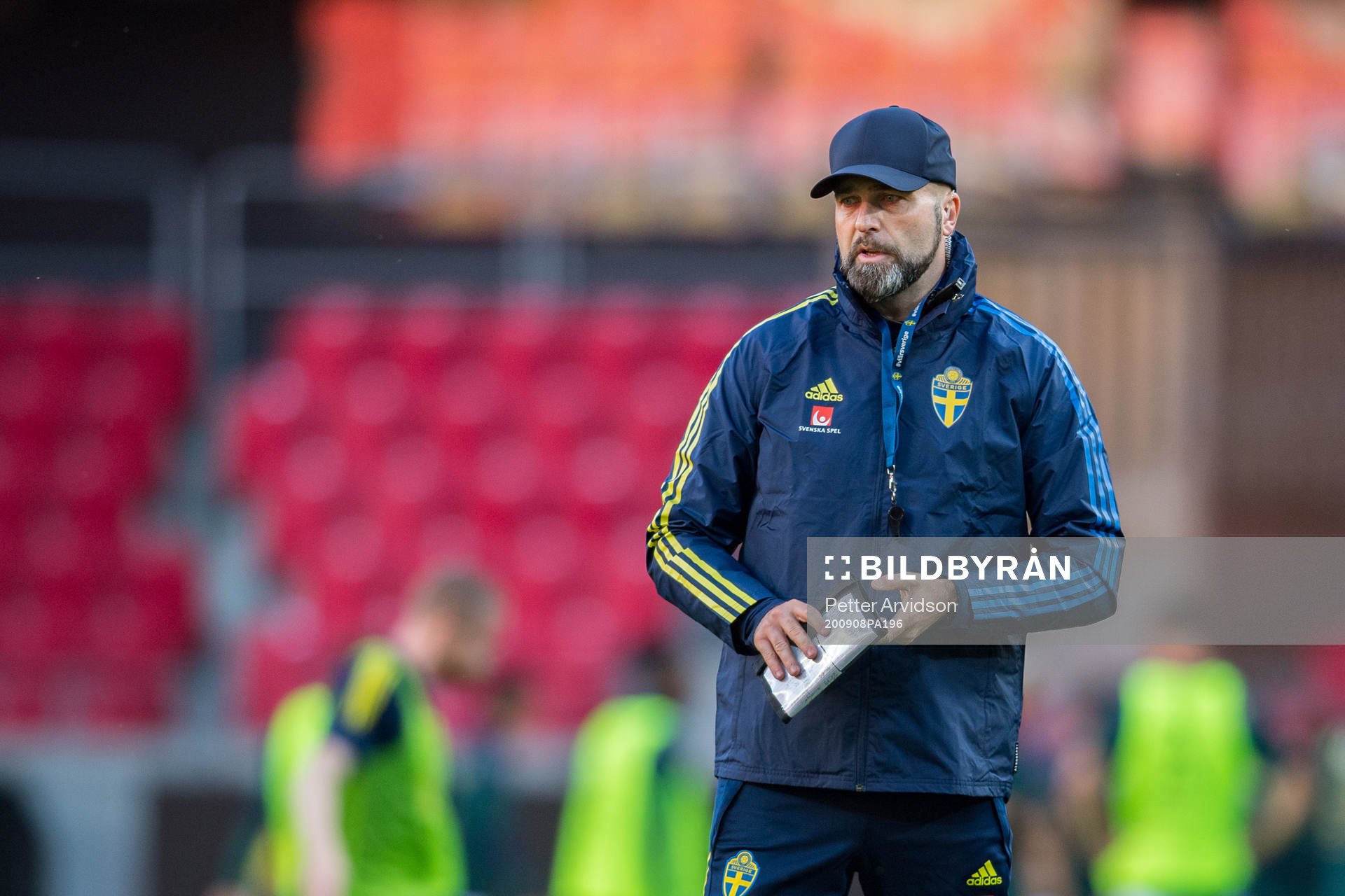 Assistant coach Peter Wennberg of Sweden ahead the UEFA