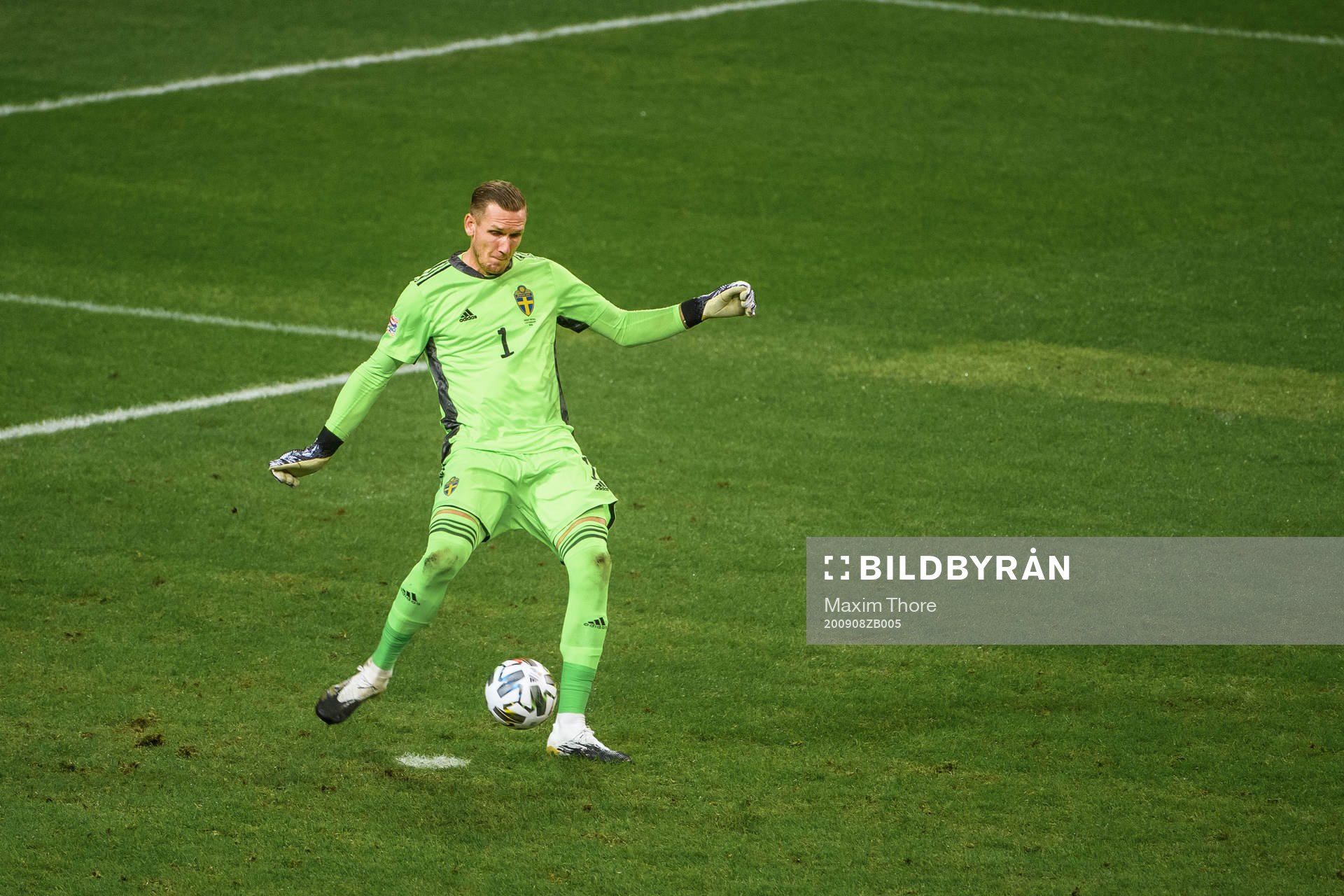 Goalkeeper Robin Olsen of Sweden