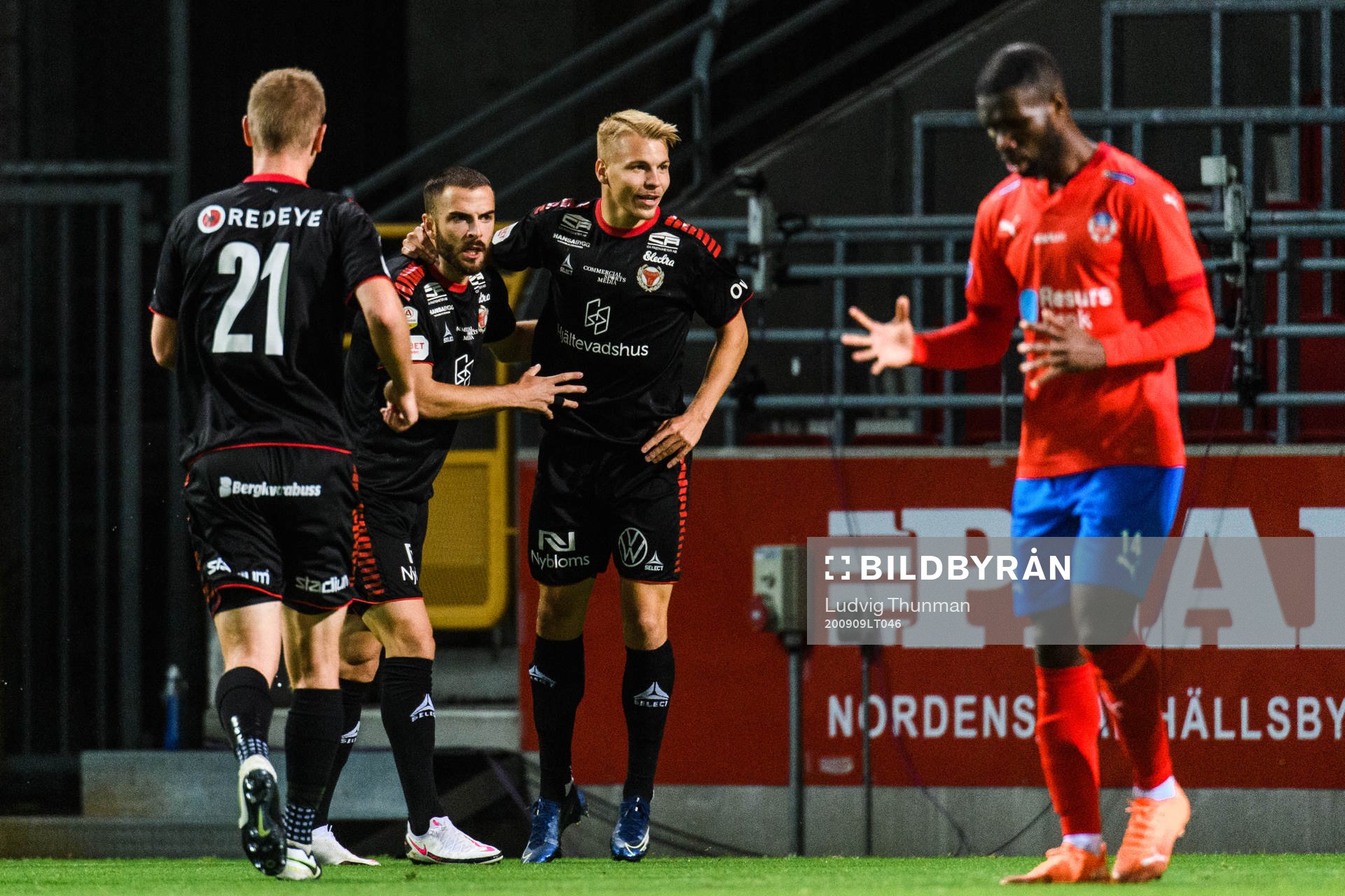 Kalmars Erik Israelsson, Edvin Crona och Filip Sachpekidis