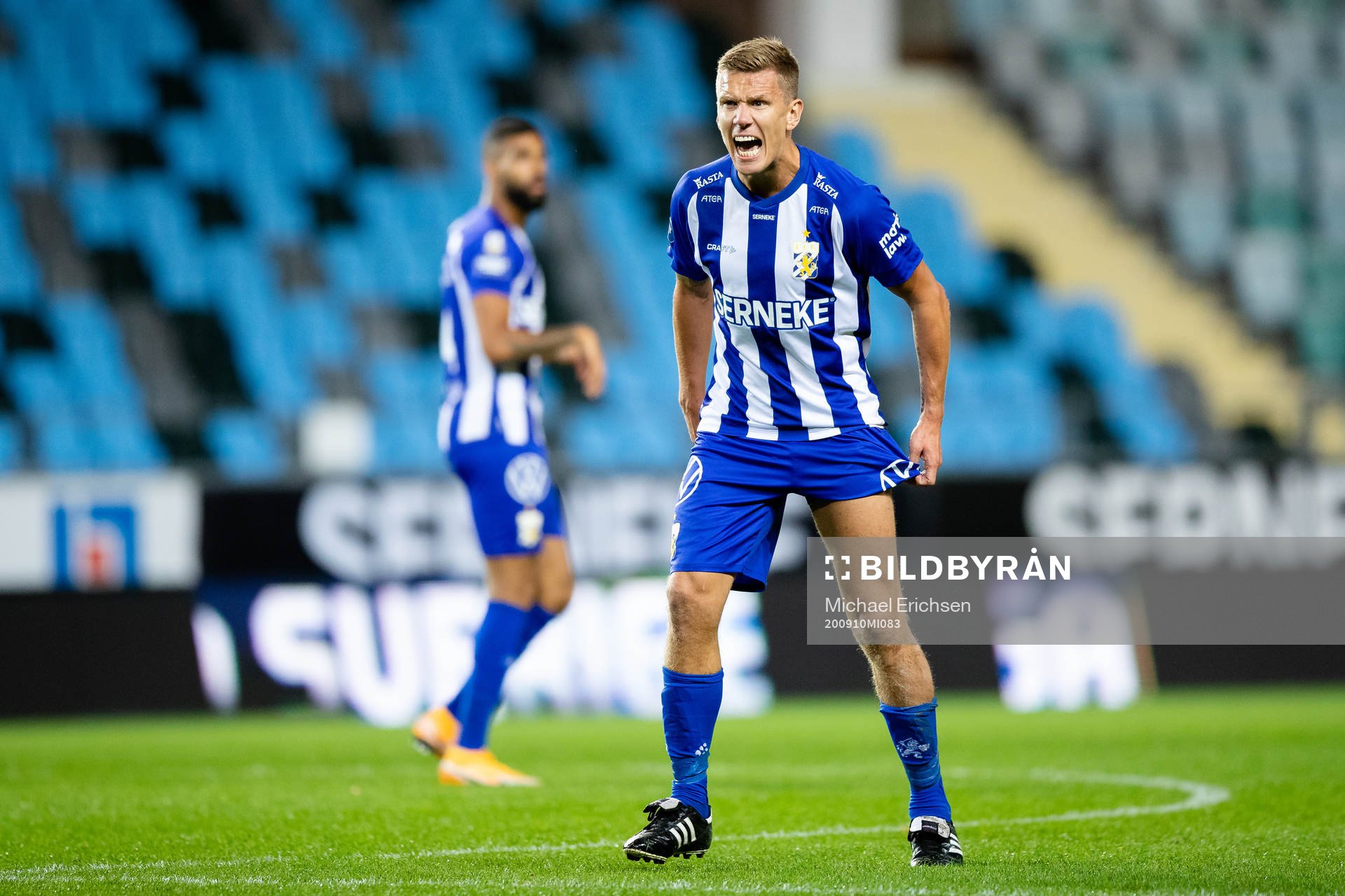 IFK Göteborgs Pontus Wernbloom reagerar