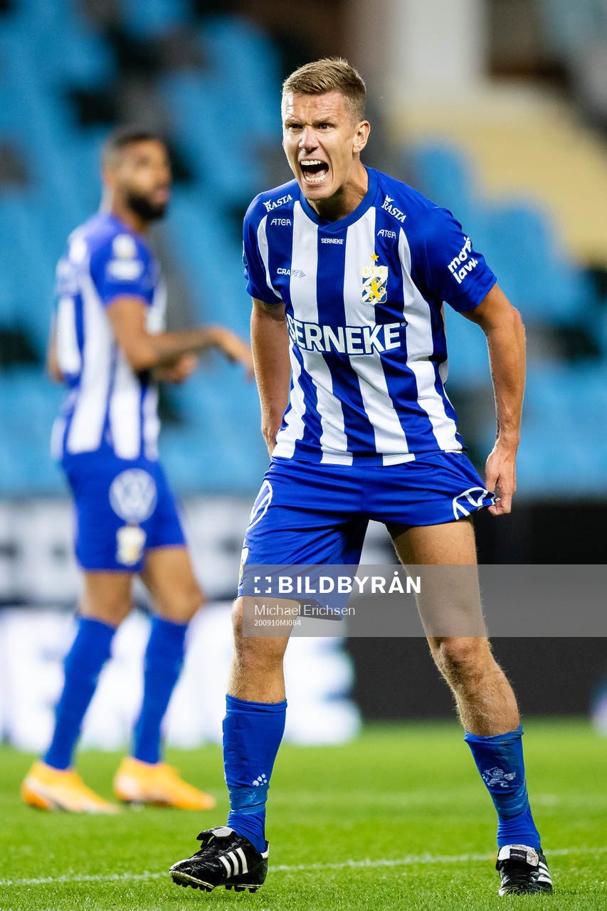 IFK Göteborgs Pontus Wernbloom reagerar