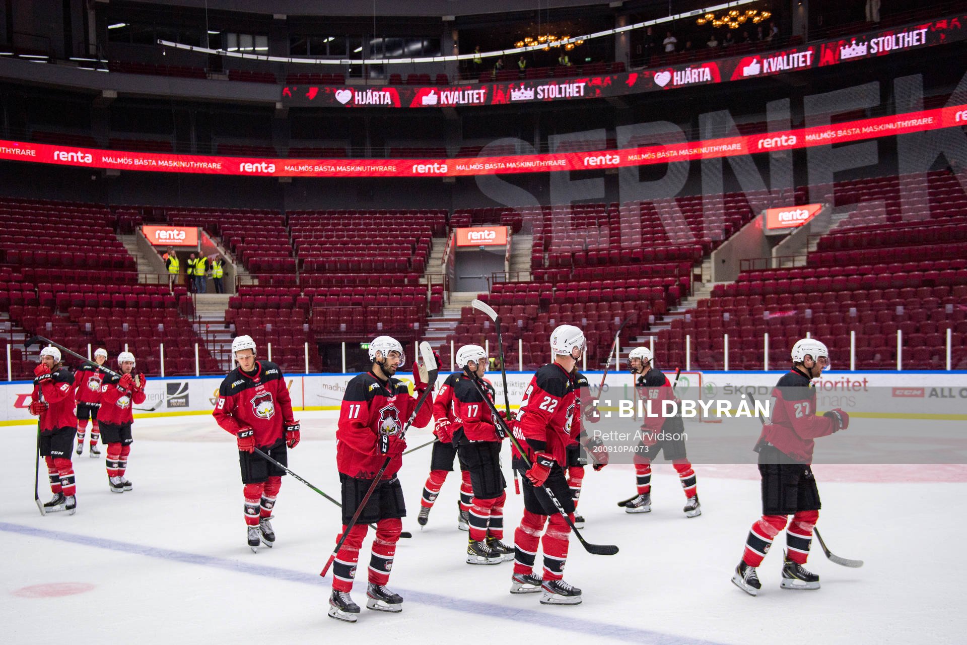Malmö Redhawks spelare deppar