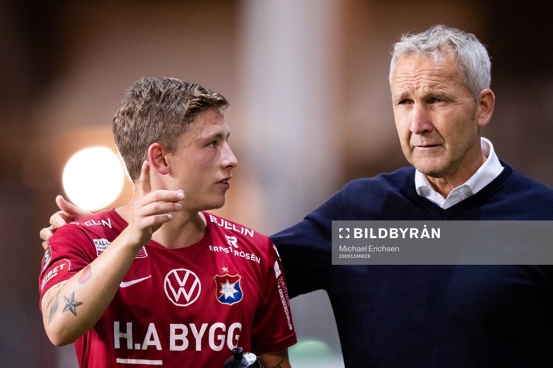 Örgrytes Anton Andreasson och tränare Keith Millen