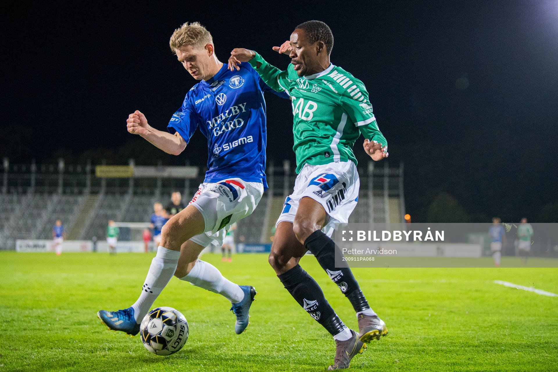 Trelleborgs Fritiof Björkén och Brages Bantu Mzwakali