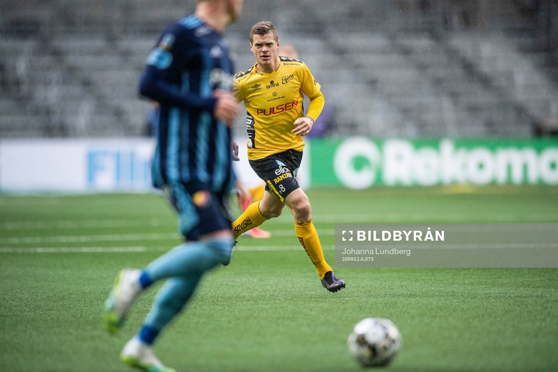 Elfsborgs Samuel Holmén under fotbollsmatchen i Allsvenskan mellan Djurgården och Elfsborg den 12 september 2020 i Stockholm.