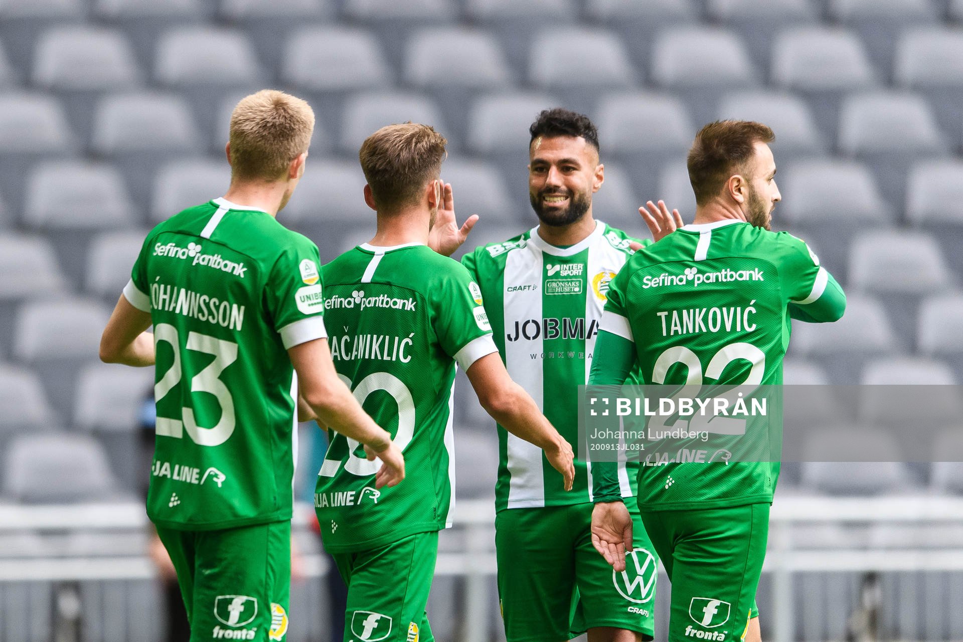 Hammarbys Aron Johansson, Alexander Kacaniklic,Imad Khalili