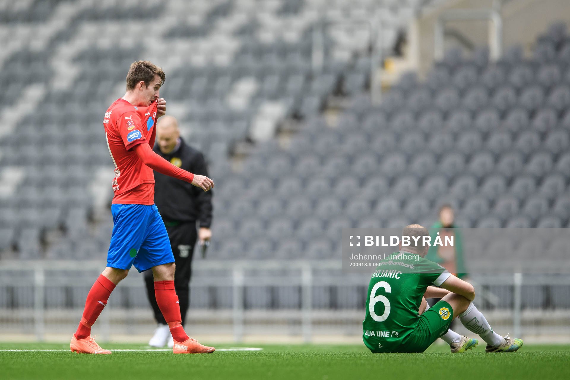 Helsingborgs Adam Eriksson och Hammarbys Darijan Bojanic