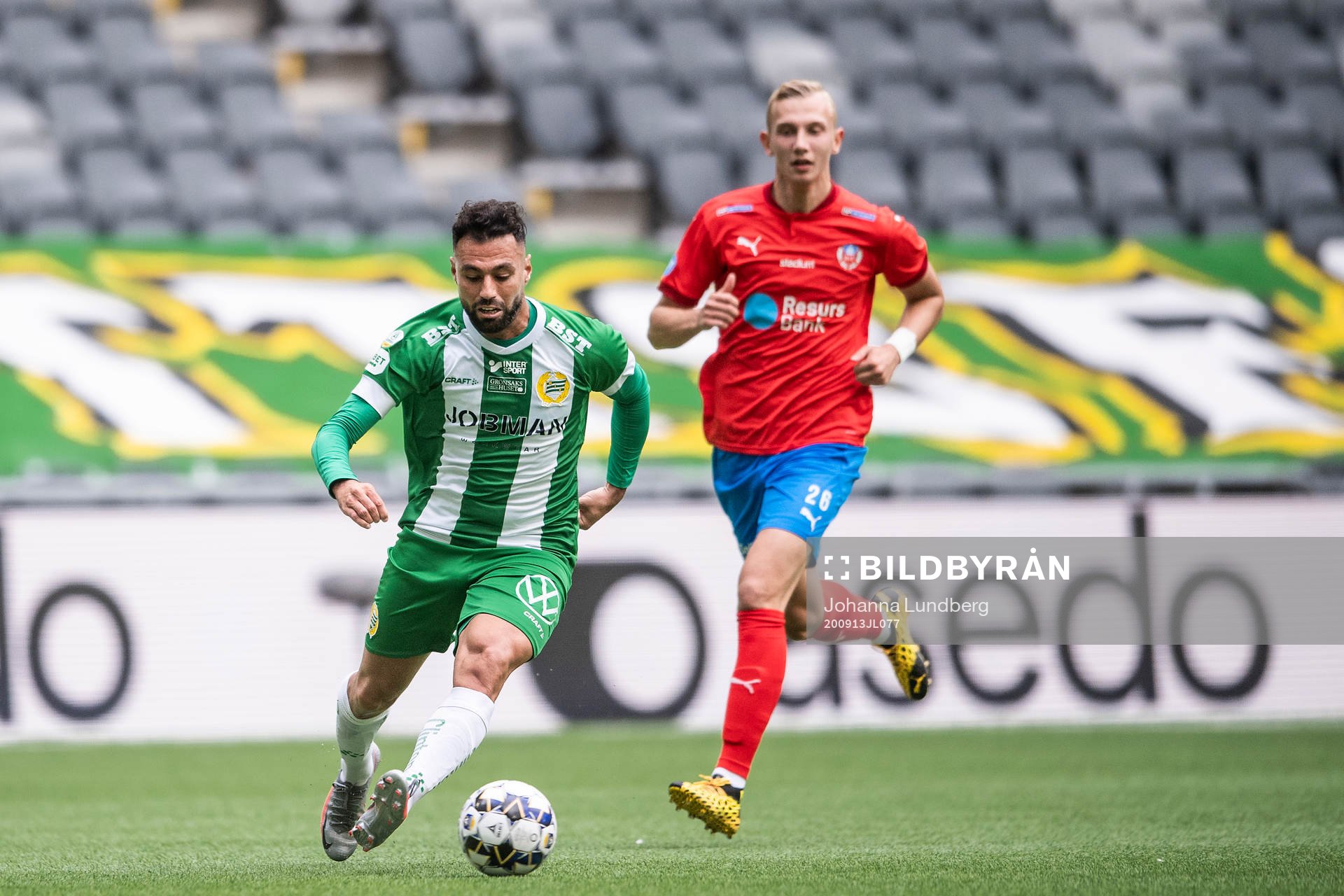 Hammarbys Imad Khalili och Helsingborgs Jakob Voelkerling