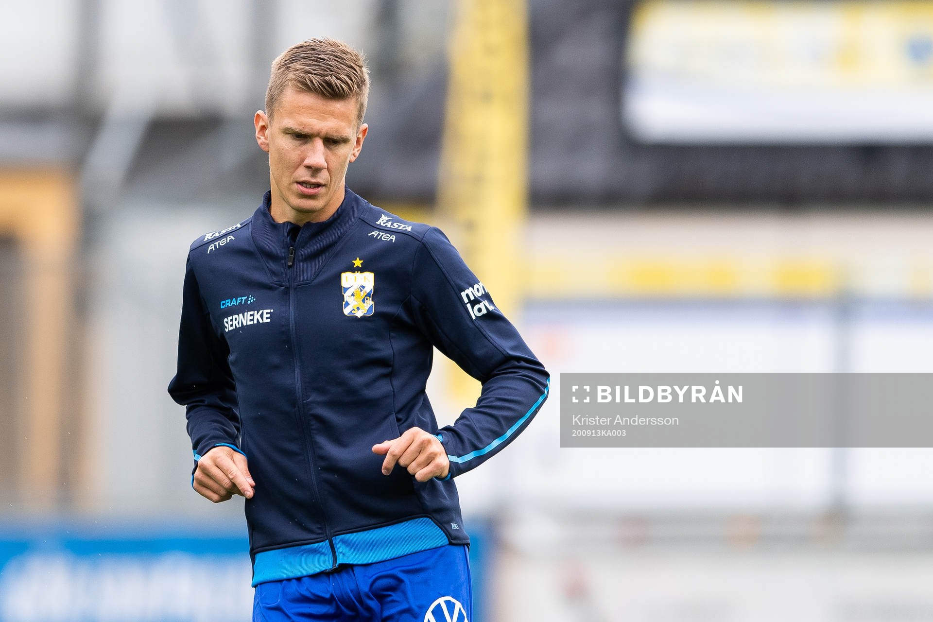 IFK Göteborgs Pontus Wernbloom före fotbollsmatchen i