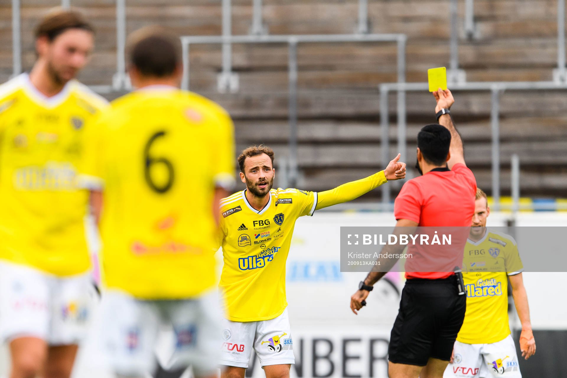 Falkenbergs Grégoire Amiot tilldelas en varning av domare