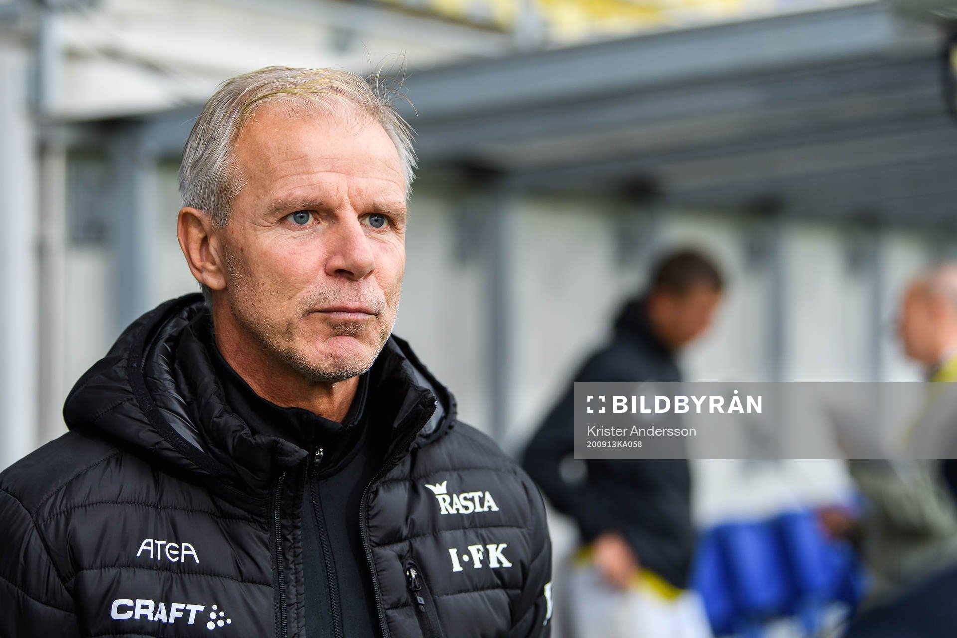 IFK Göteborgs tränare Roland Nilsson i mixade zonen
