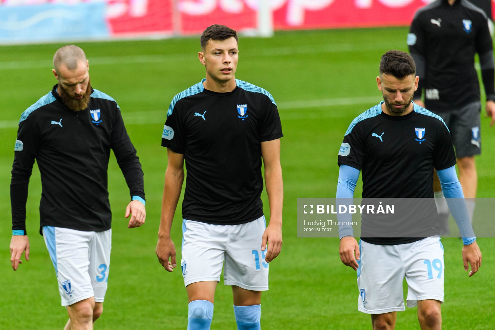 Malmö FFs Jo Inge Berget, Anel Ahmedhodzic och Erdal Rakip