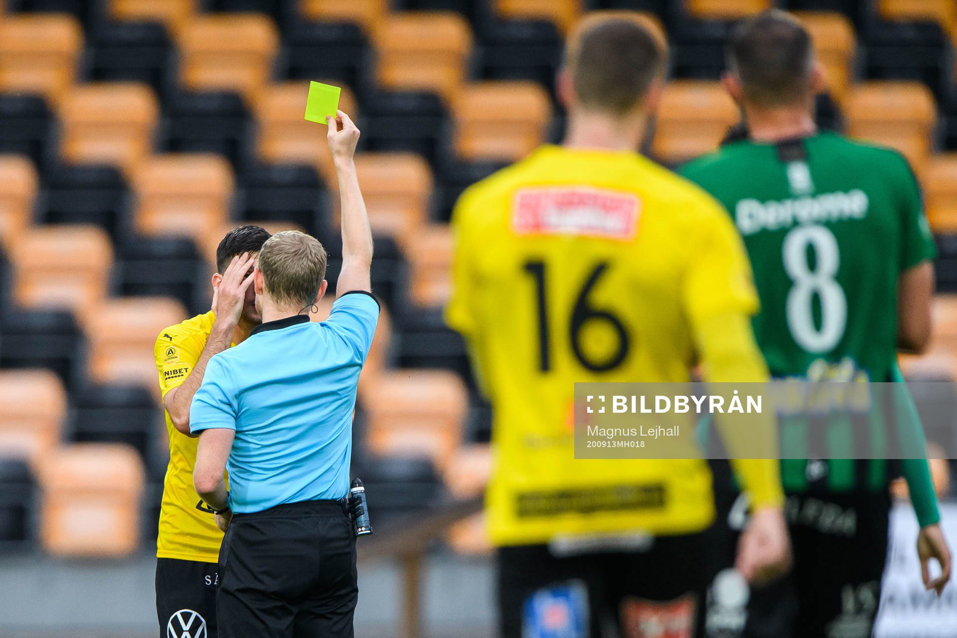 Mjällbys Besard Sabovic tilldelas en varning