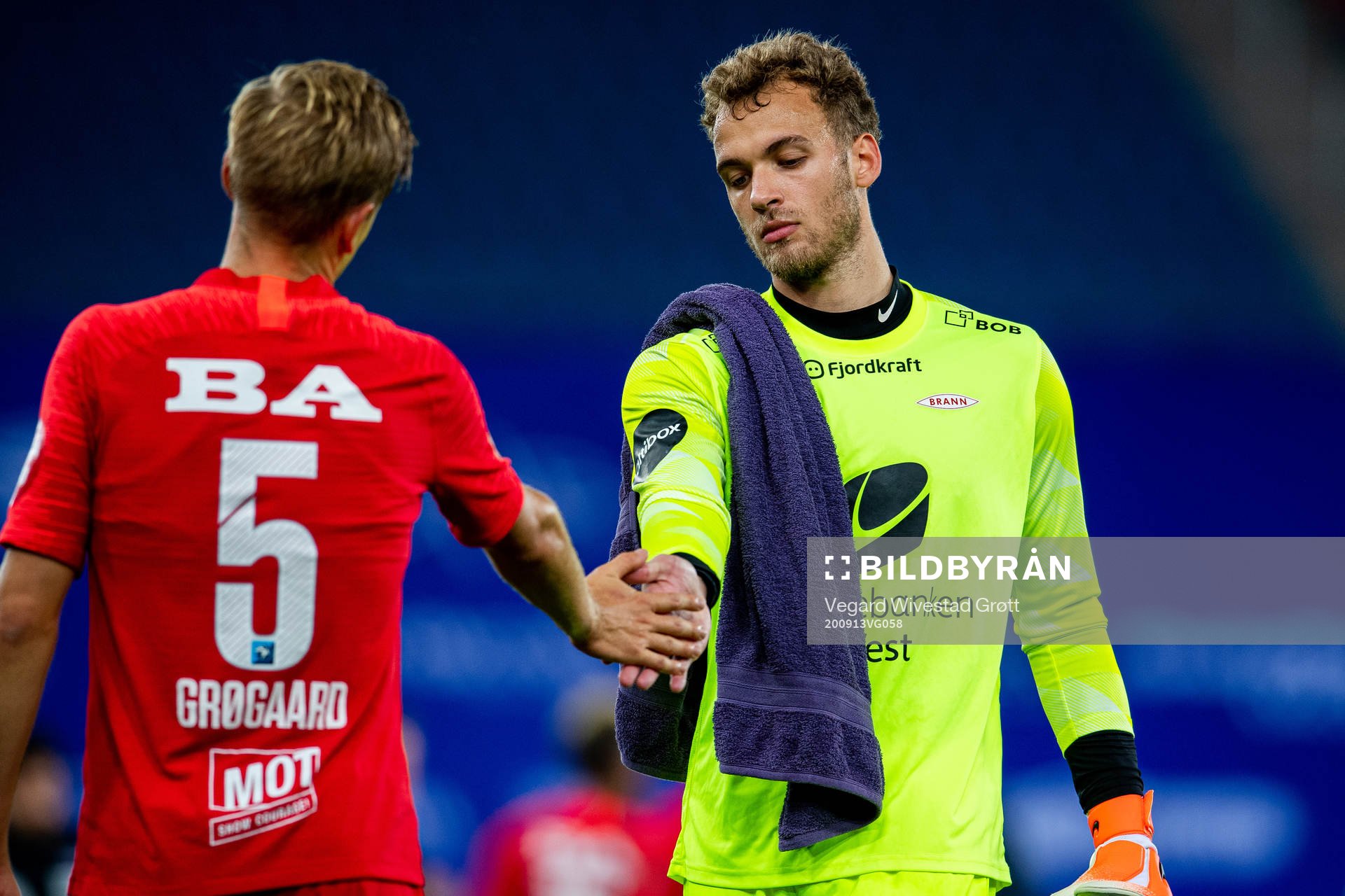 Goalkeeper Markus Pettersen of Brann looks dejected