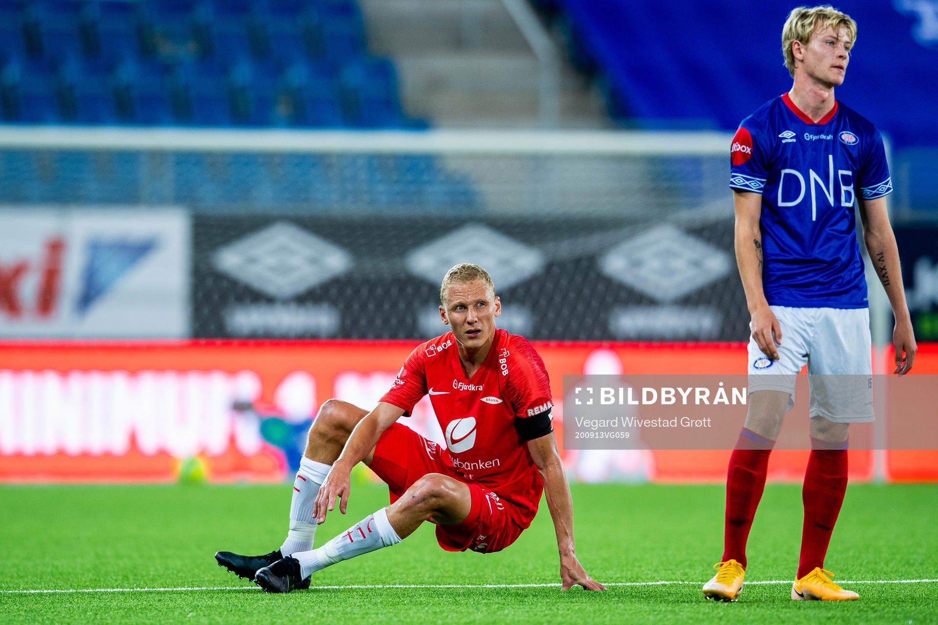 Kristoffer Barmen of Brann looks dejected
