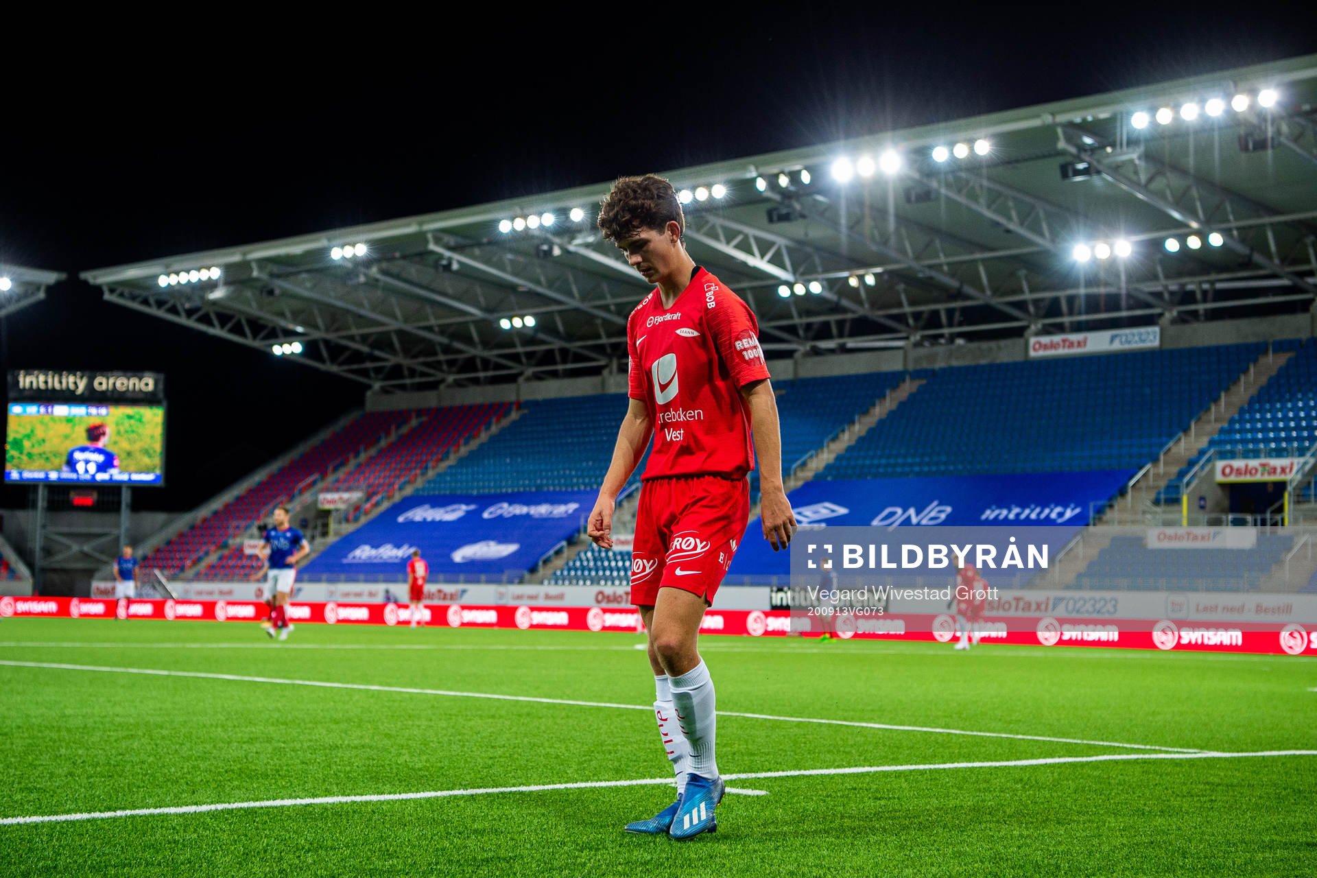 Mikal Berg Kvinge of Brann looks dejected