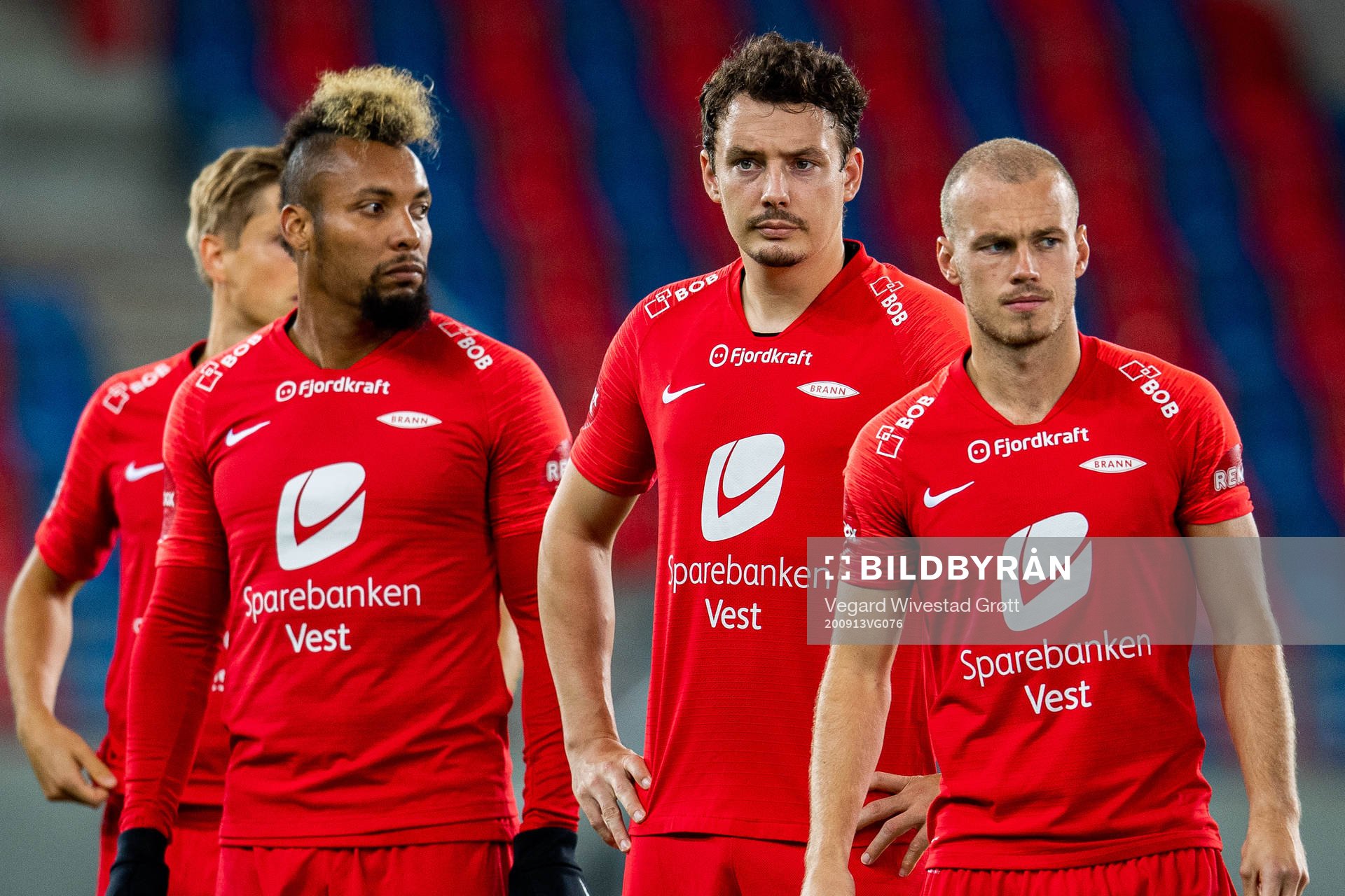 Bismar Acosta, Vegard Forren and Petter Strand of Brann