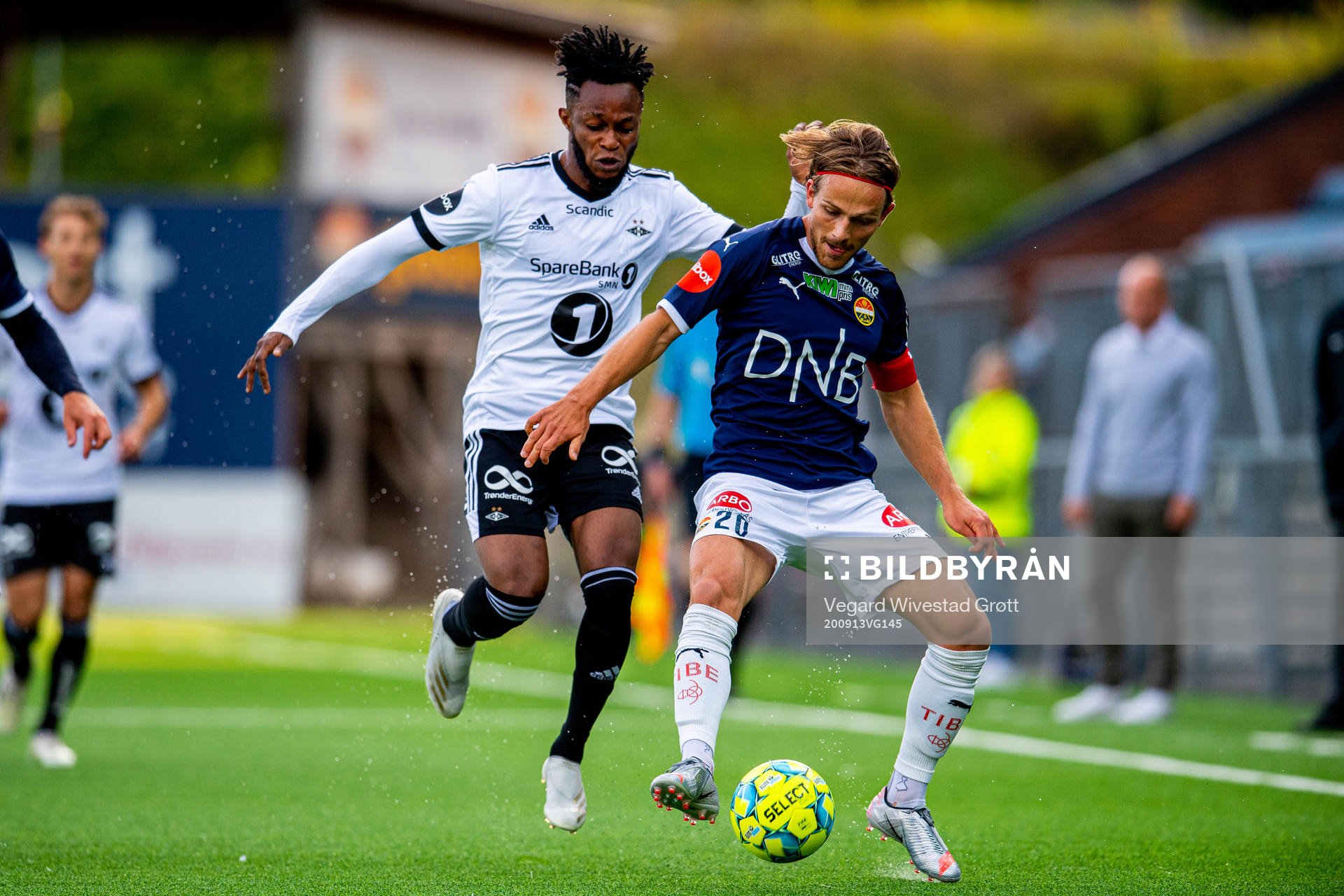 Samuel Adegbenro of Rosenborg and Mikkel Maigaard of