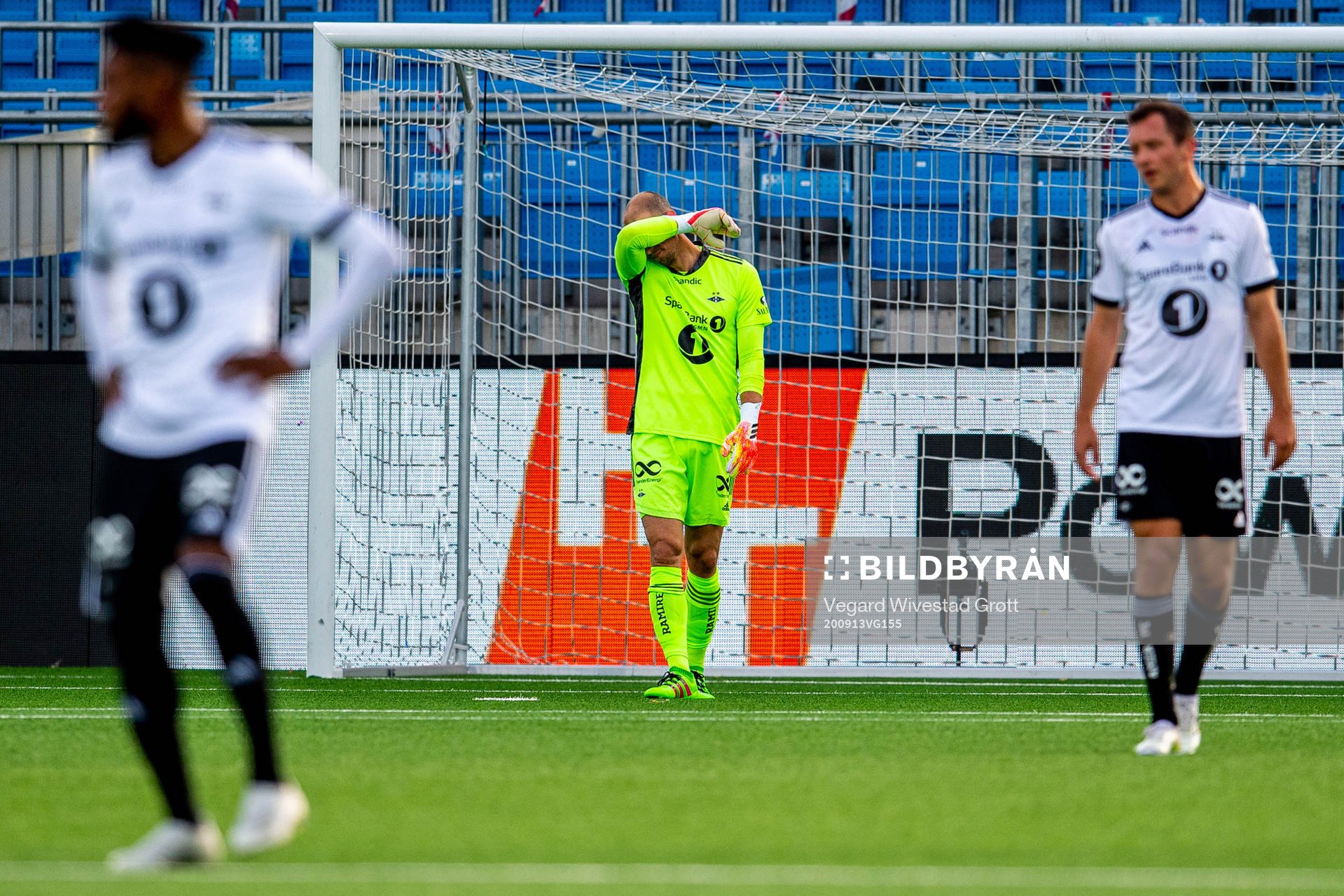 Goalkeeper André Hansen of Rosenborg looks dejected