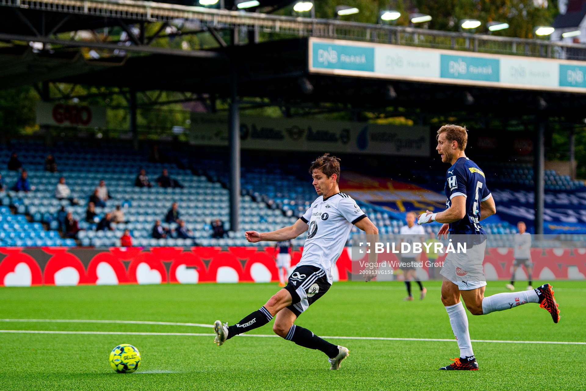 Torgeir Børven of Rosenborg scores the 2-1 goal