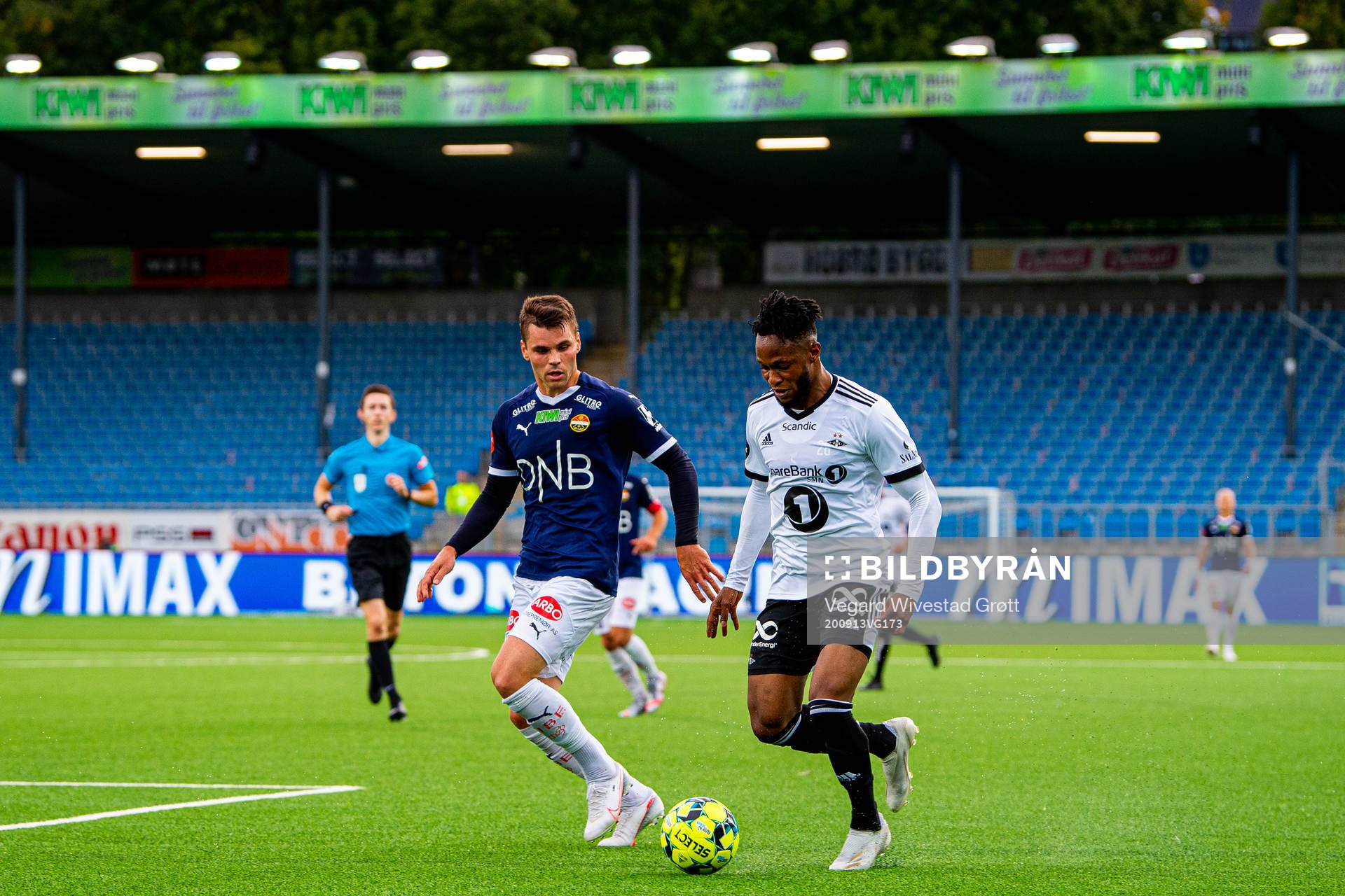 Kristoffer Tokstad of Strømsgodset and Samuel Adegbenro of