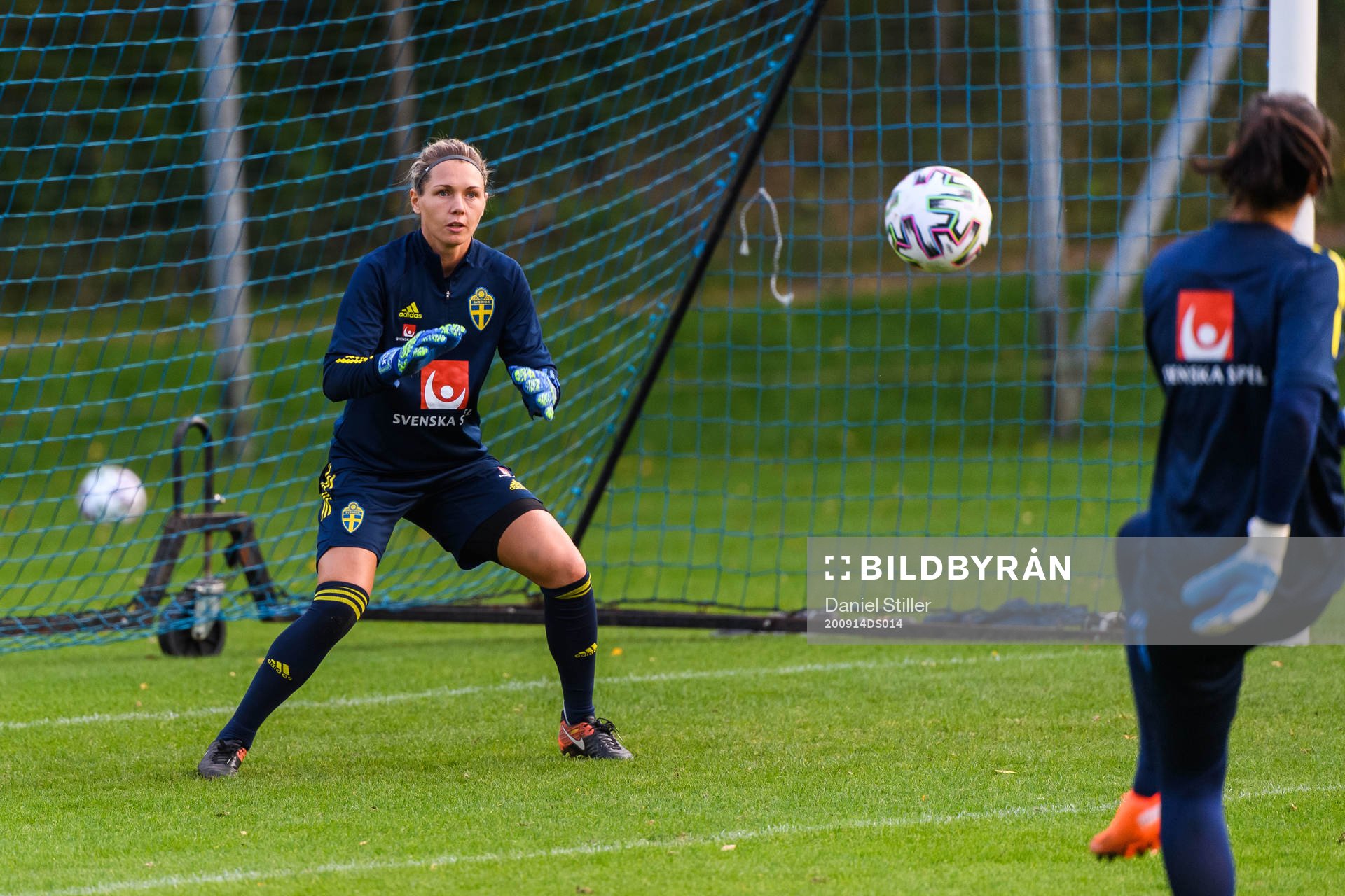 Goalkeeper Jennifer Falk of the Swedish women’s national