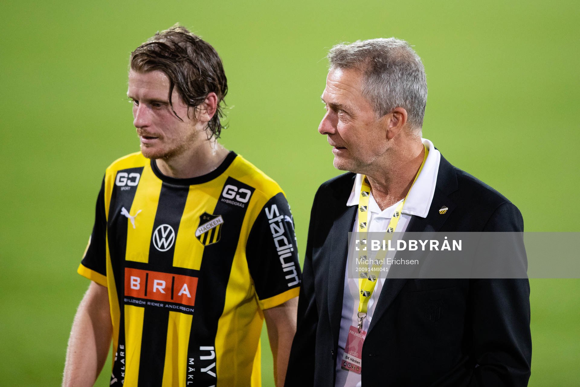 Häckens Erik Friberg och sportchef Sonny Karlsson