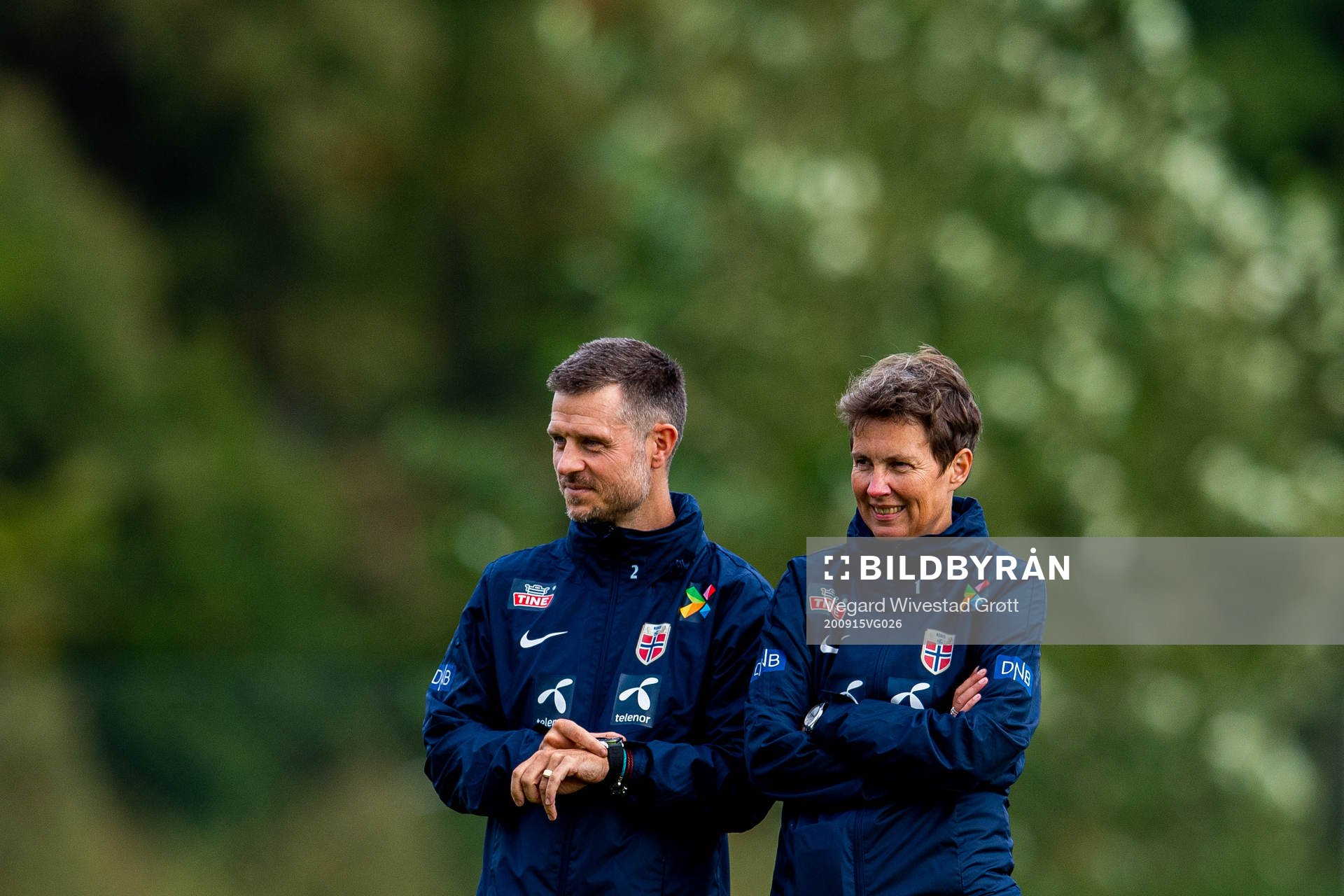 Alexander Straus, coach of Norway, and Lena Tyriberget