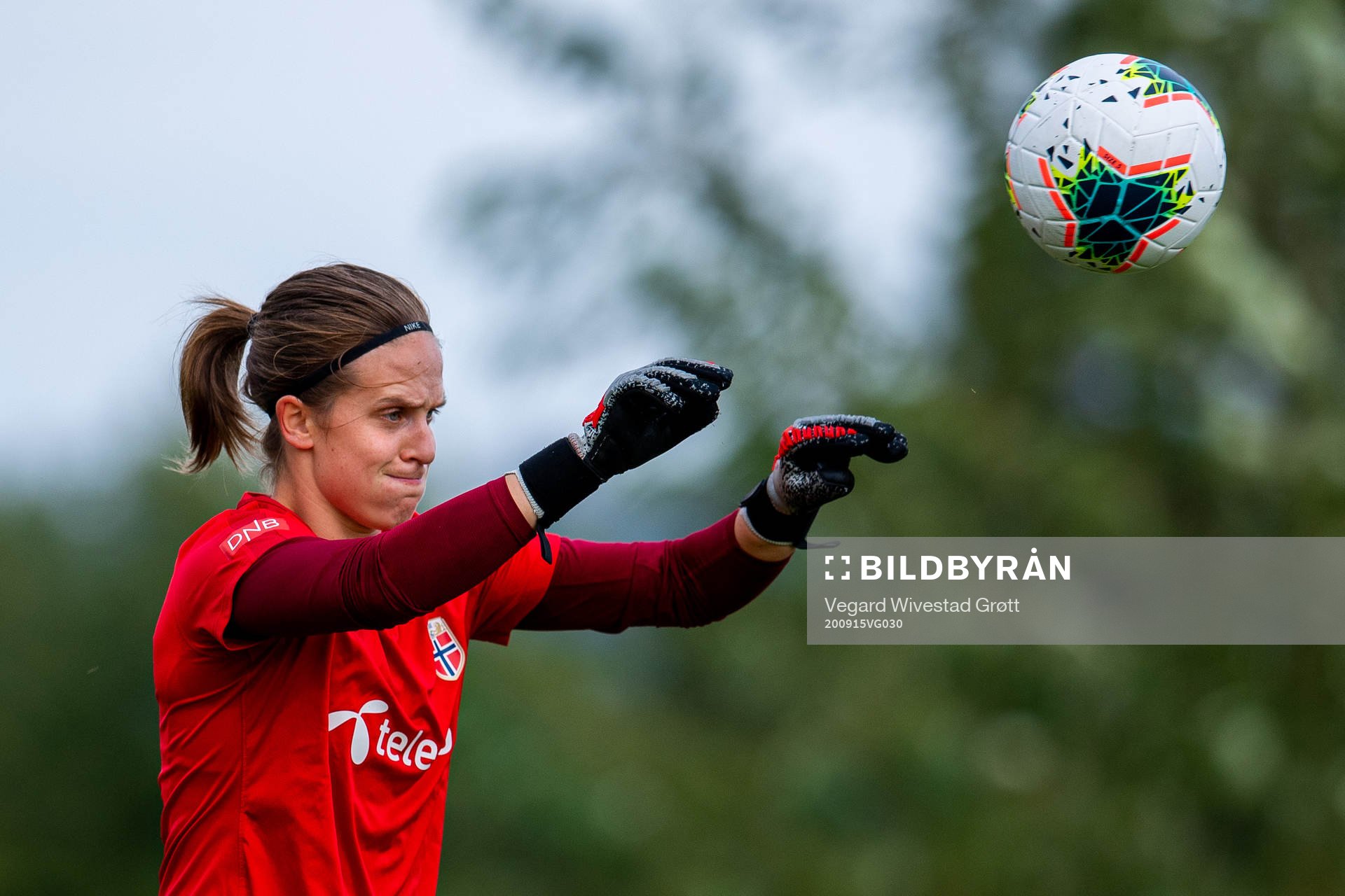 Goalkeeper Ida Norstrøm of the Norwegian women’s