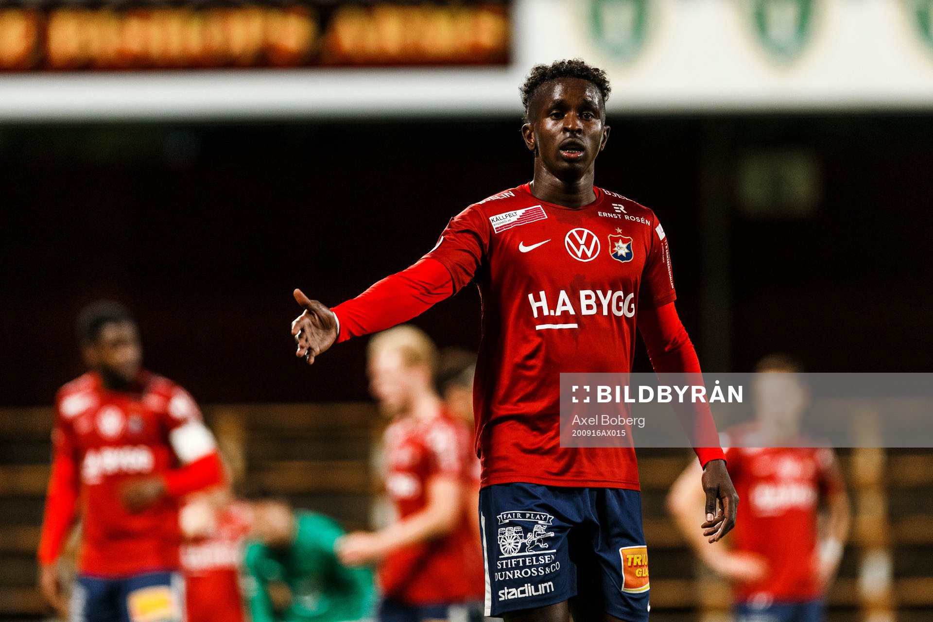 Örgrytes Mohamed Said Adan under fotbollsmatchen i Superettan mellan Jönköpings Södra och Örgryte den 16 september 2020 i Jönköping.