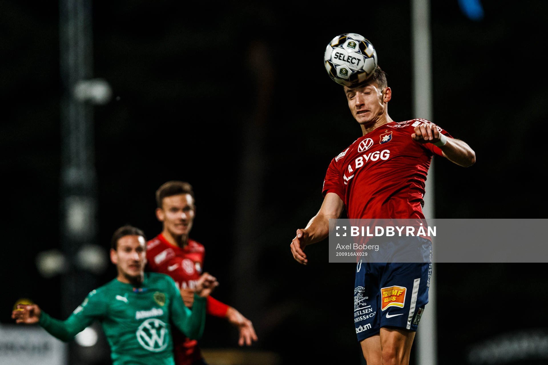 Örgrytes Lukas Browning Lagerfeldt under fotbollsmatchen i Superettan mellan Jönköpings Södra och Örgryte den 16 september 2020 i Jönköping.