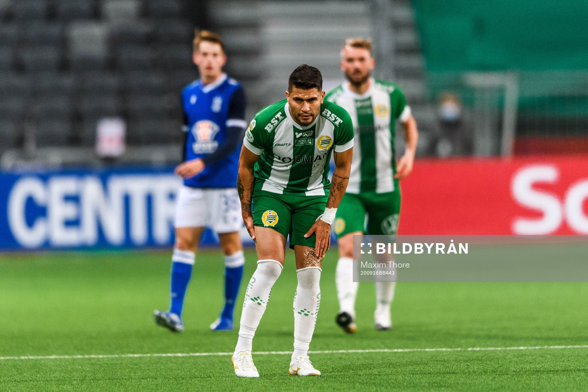 Paulinho of Hammarby in pain