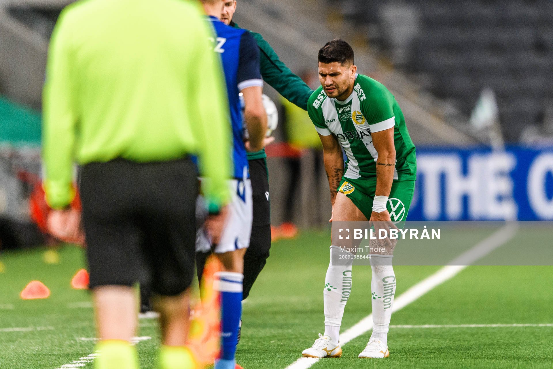 Paulinho of Hammarby in pain