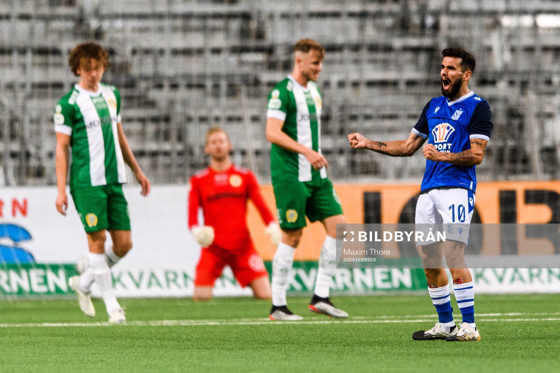 Daniel Ramirez of Lech Poznan celebrates the 0-2 goal