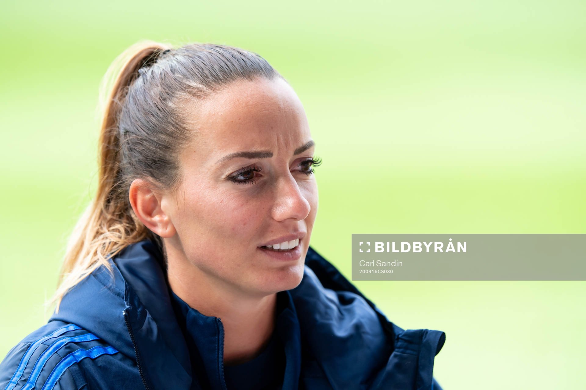 Kosovare Asllani is being interviewed