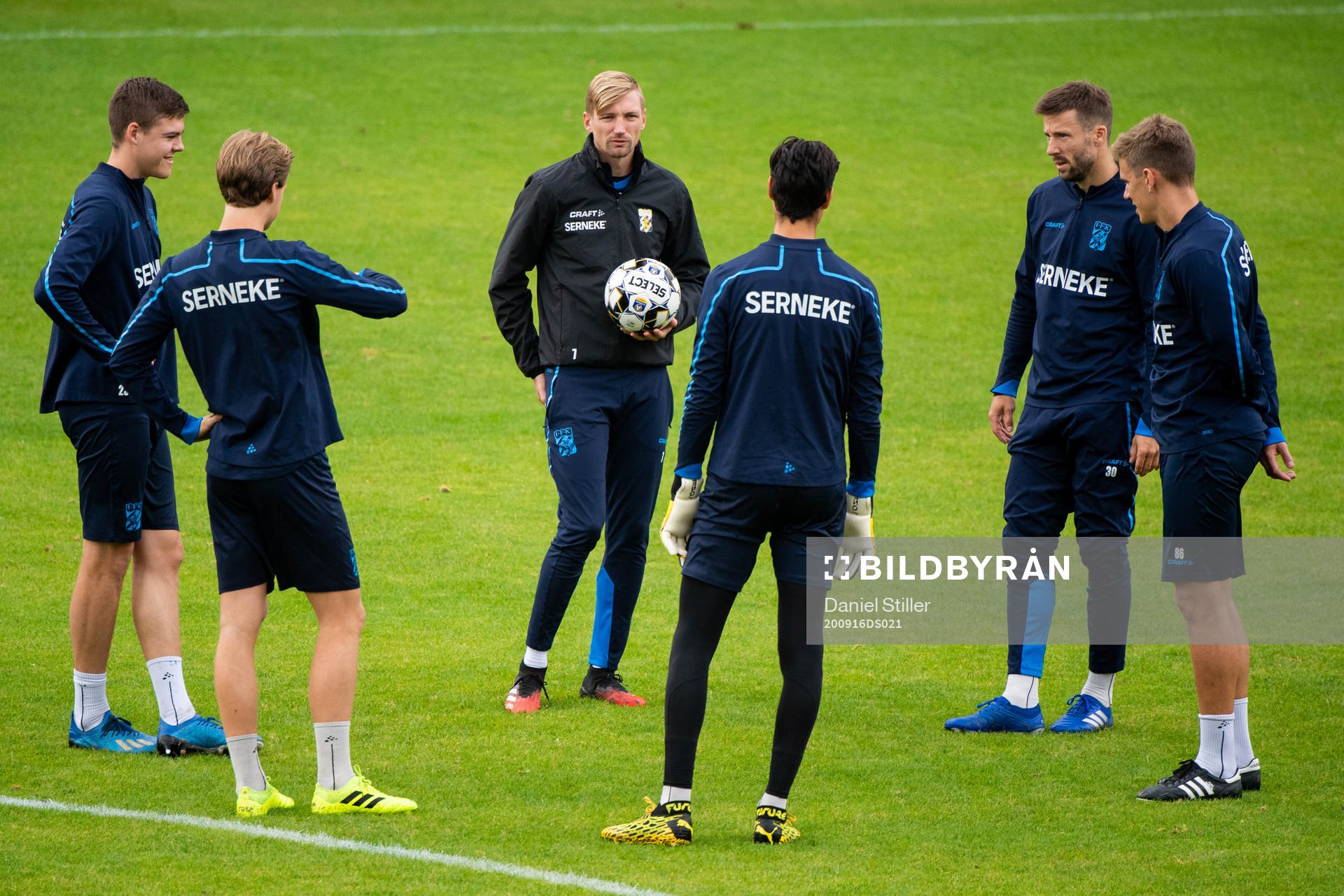 Sebastian Eriksson, Mattias Bjärsmyr mfl under en träning  med IFK Göteborg den 16 september 2020 i Göteborg.