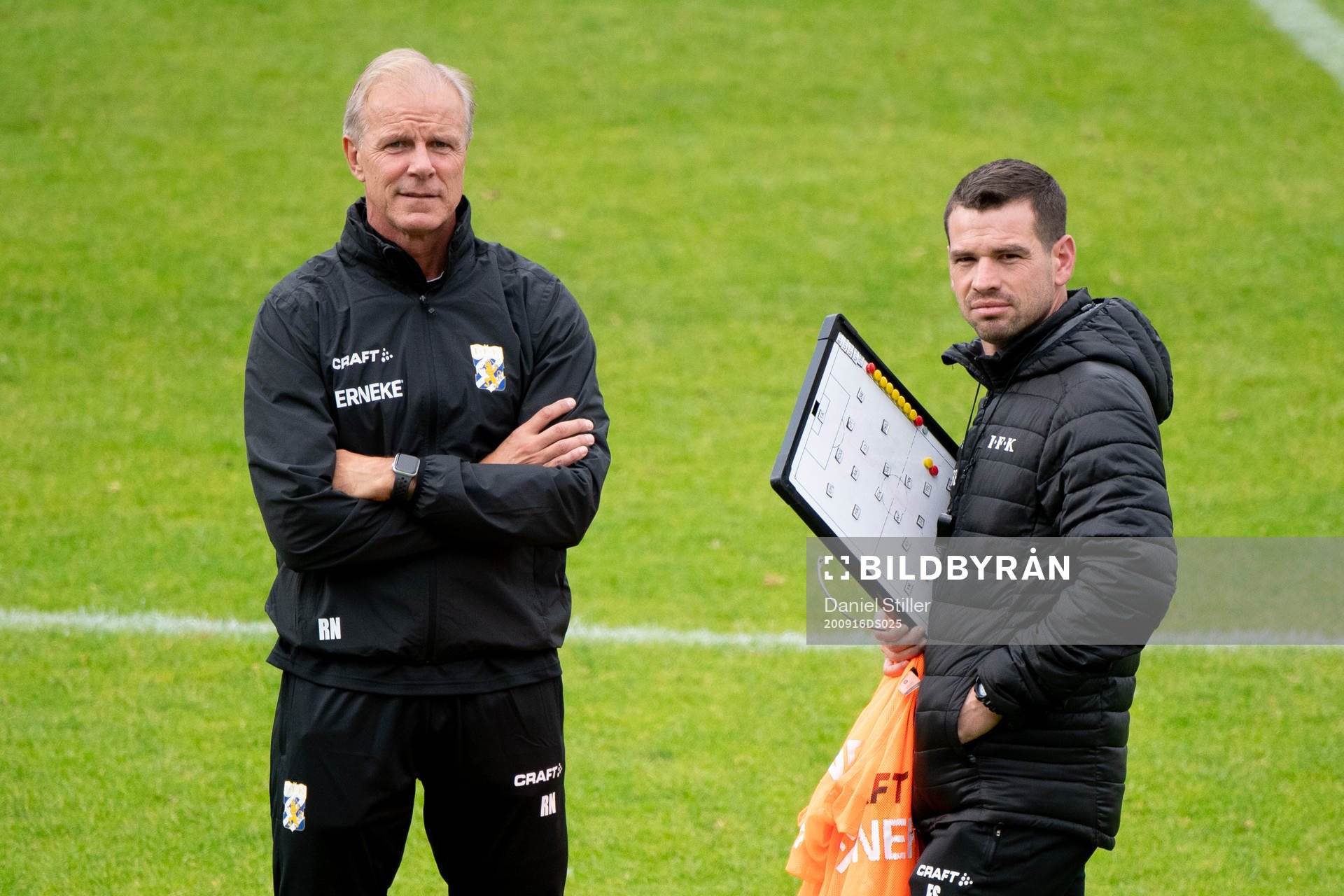 Tränare Roland Nilsson och assisterande tränare Ferran