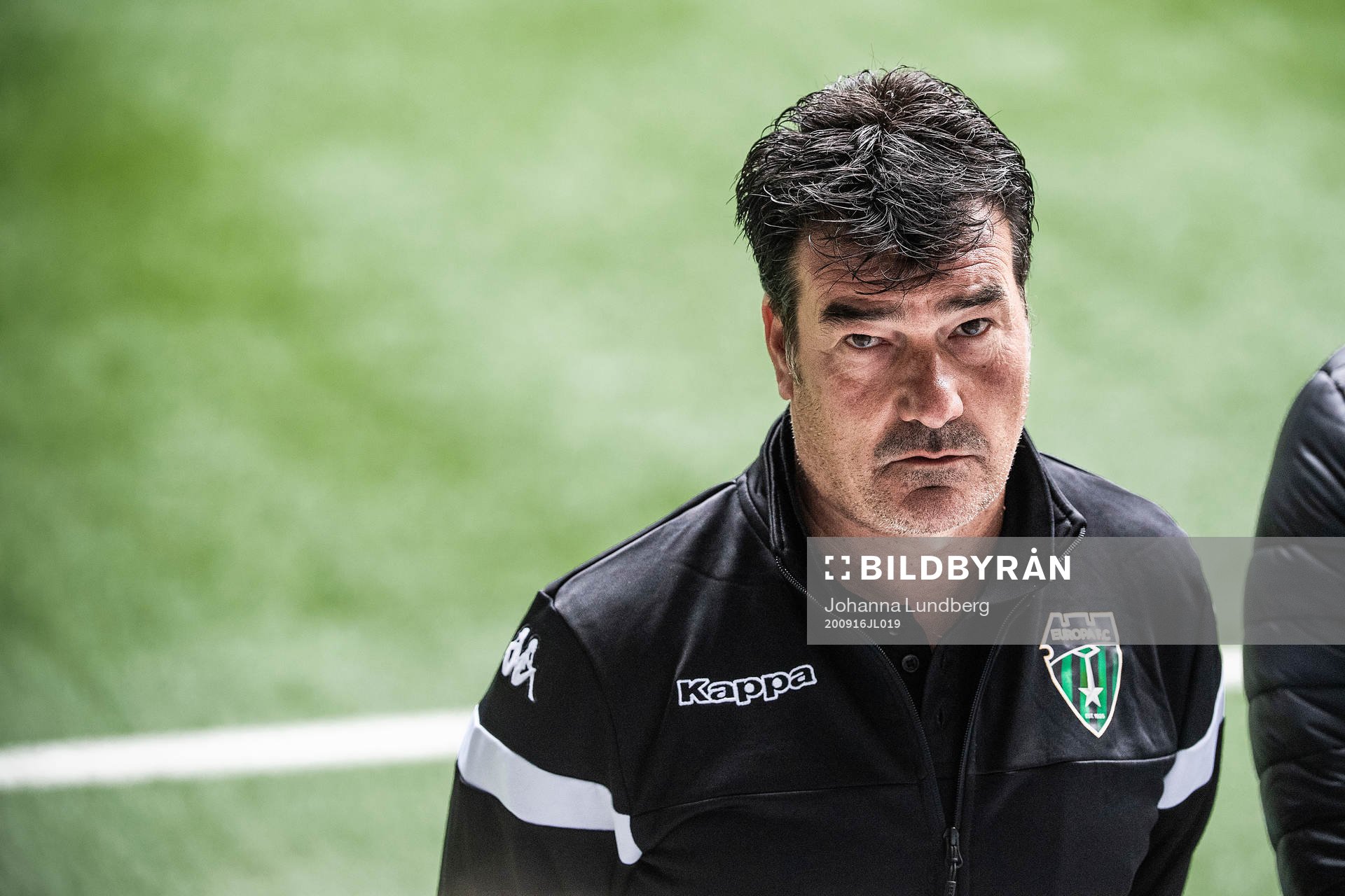 Europa FC’s tränare Rafa Escobar deltar i en presskonferens efter en träning med Djurgården inför Europa League den 16 september 2020 i Stockholm.