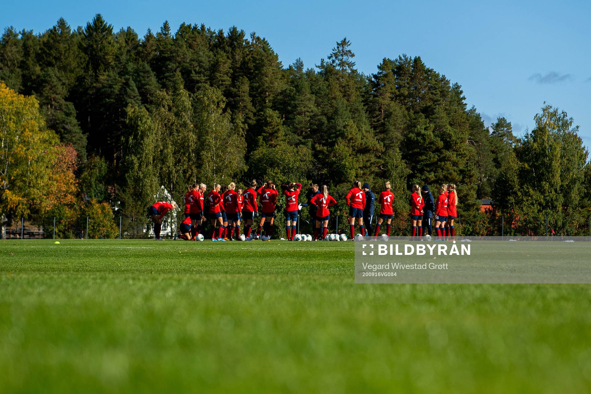 The players of the Norwegian women’s national football