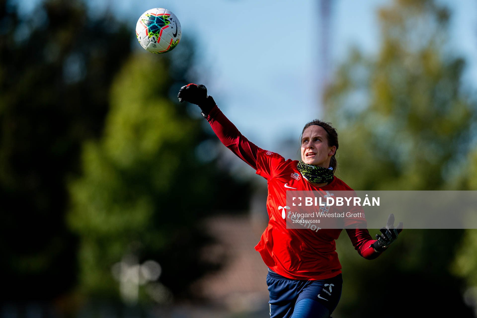Goalkeeper Ida Norstrøm of the Norwegian women’s