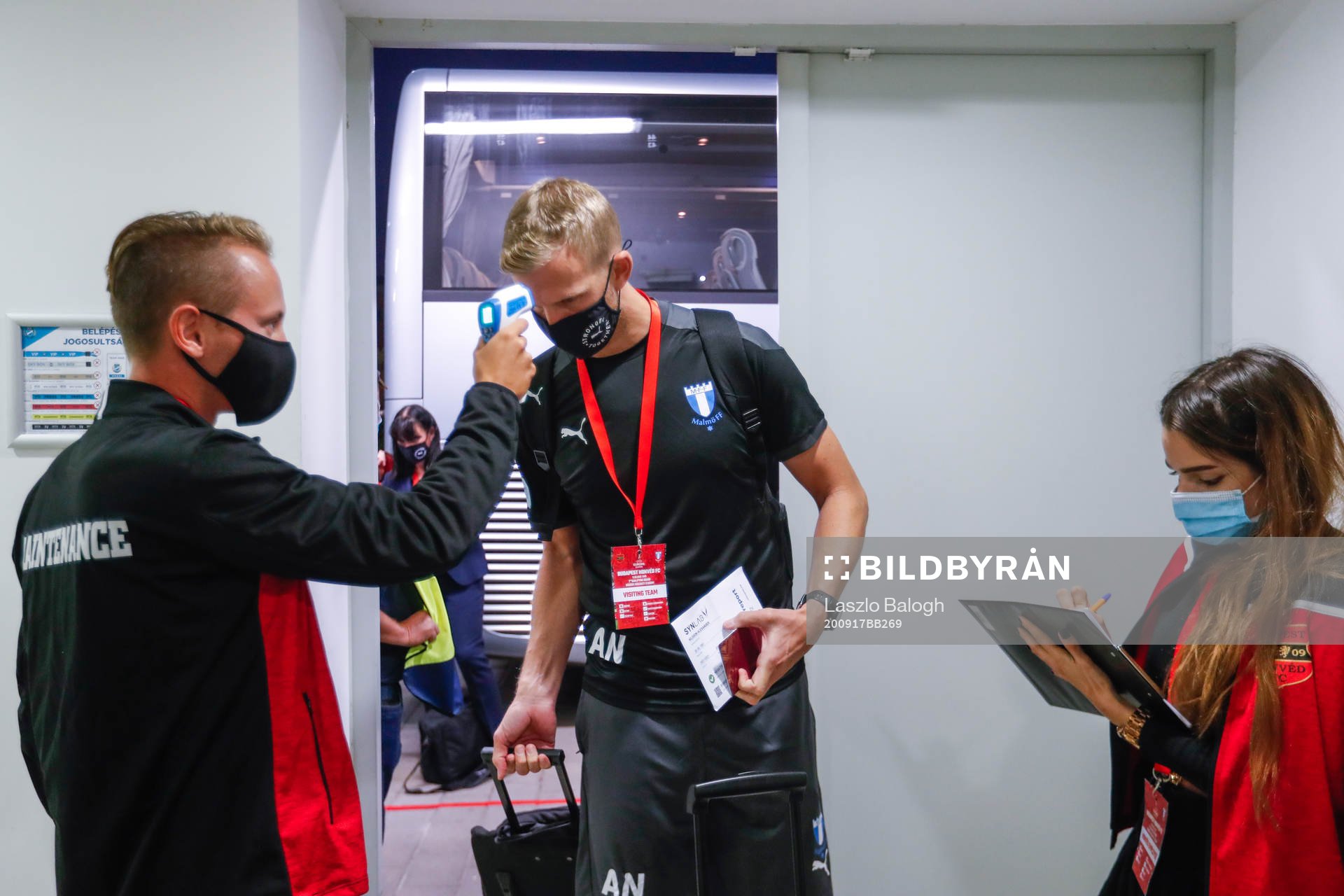 Alexander Nilsson of Malmö FF enters the stadium