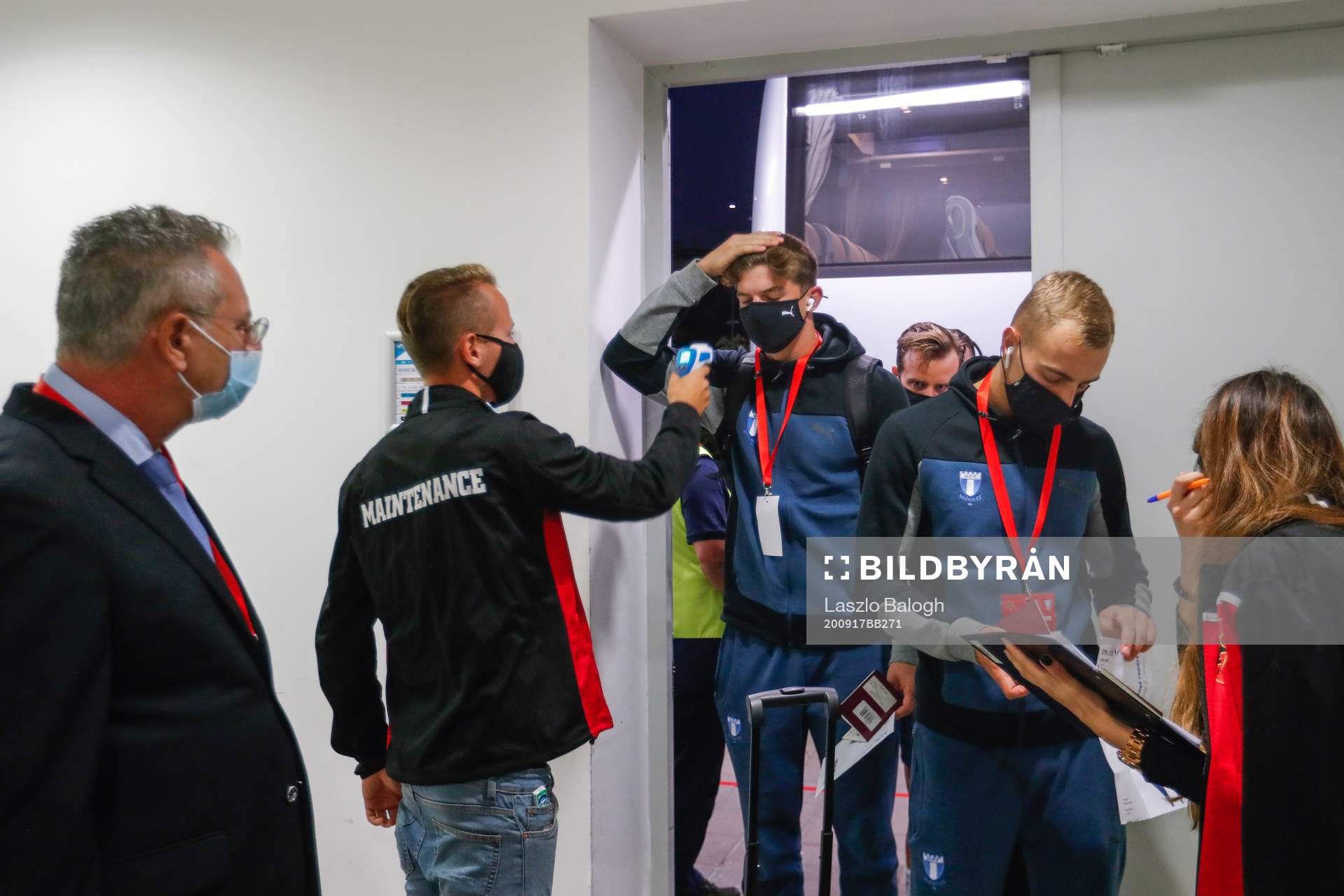 Players of Malmö FF enter the stadium